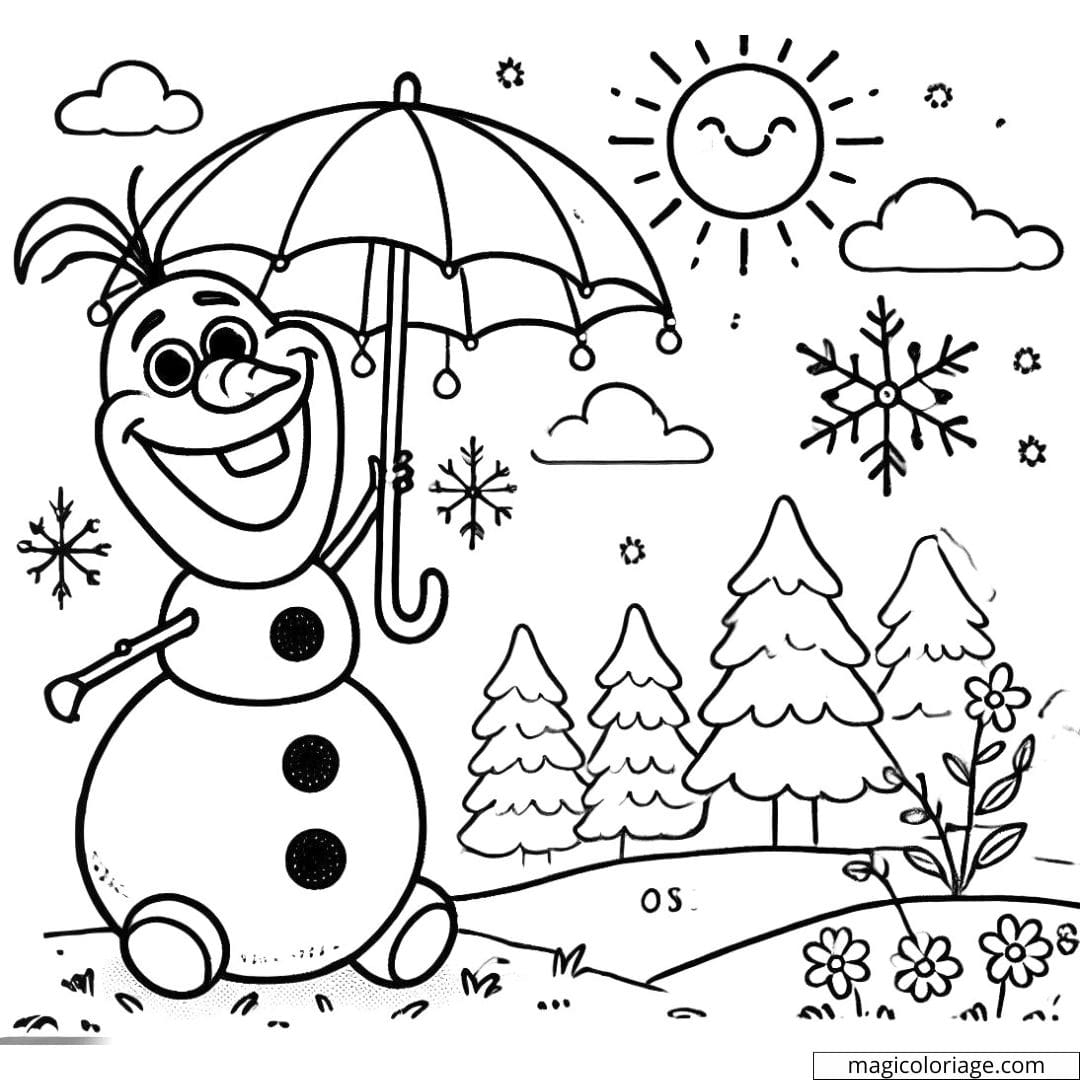 olaf coloring book page