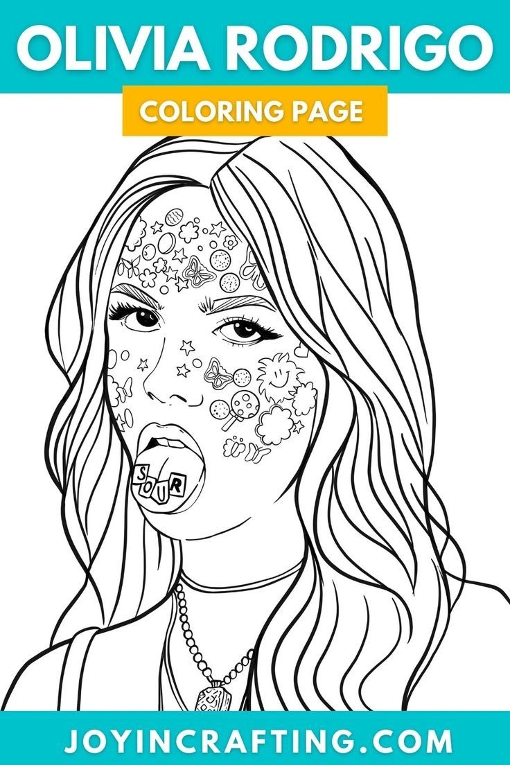 Olivia Rodrigo Coloring Page Sour Album
