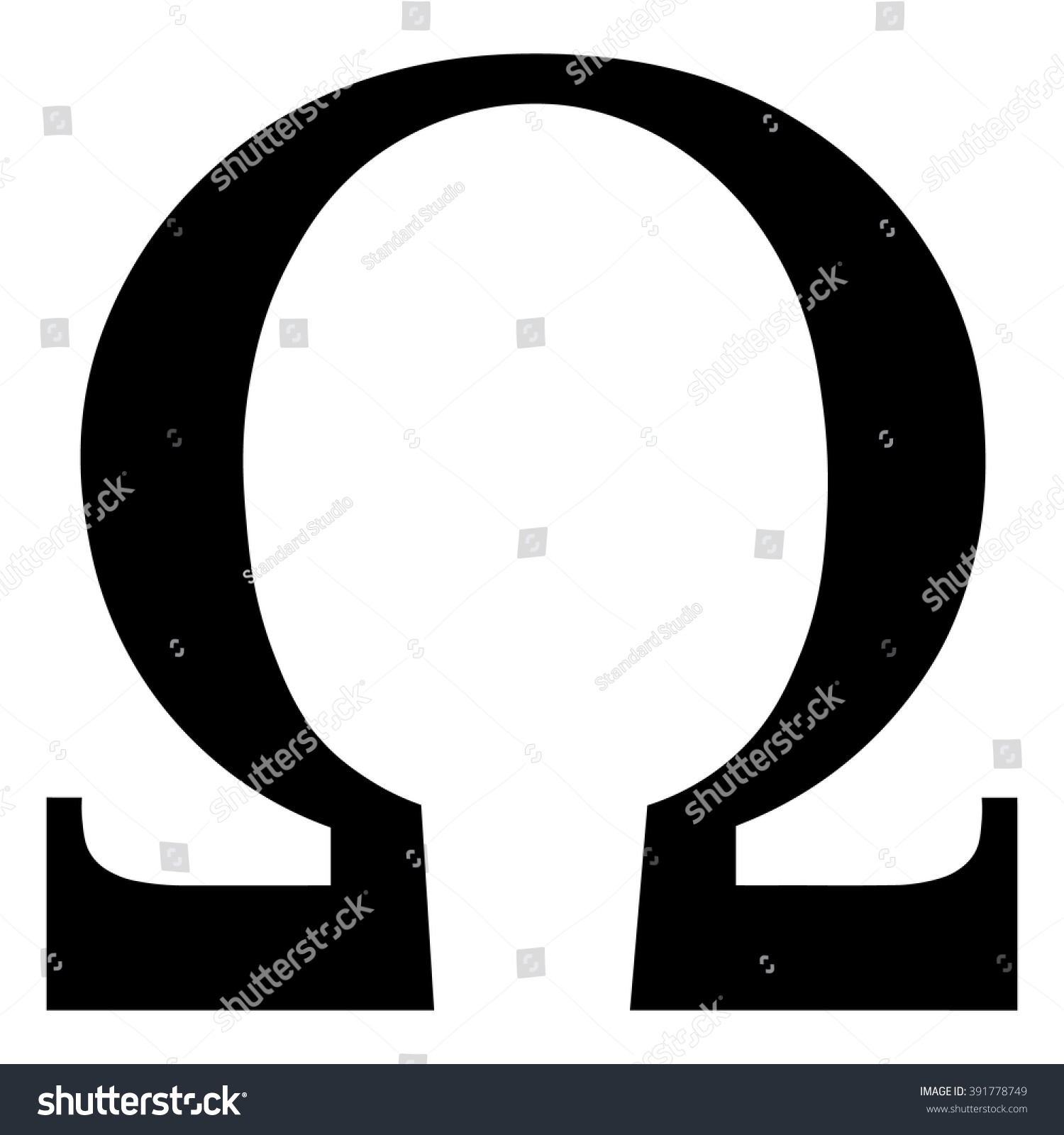 Omega Greek Letter Icon Omega Symbol Stock Vector Royalty Free 391778749 Shutterstock