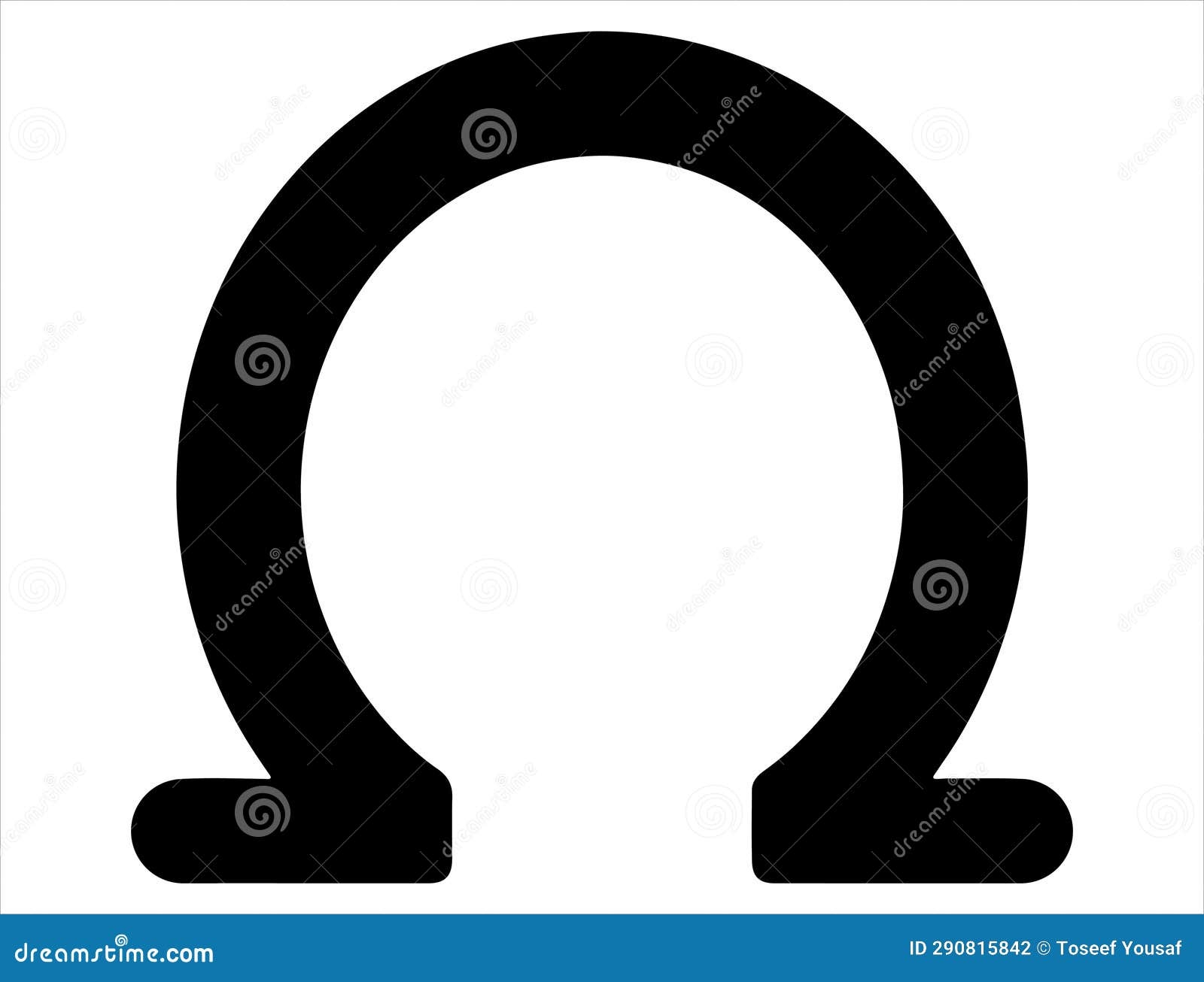 Omega Sign Silhouette Vector Art White Background Stock Vector Illustration Of Isolated Product 290815842