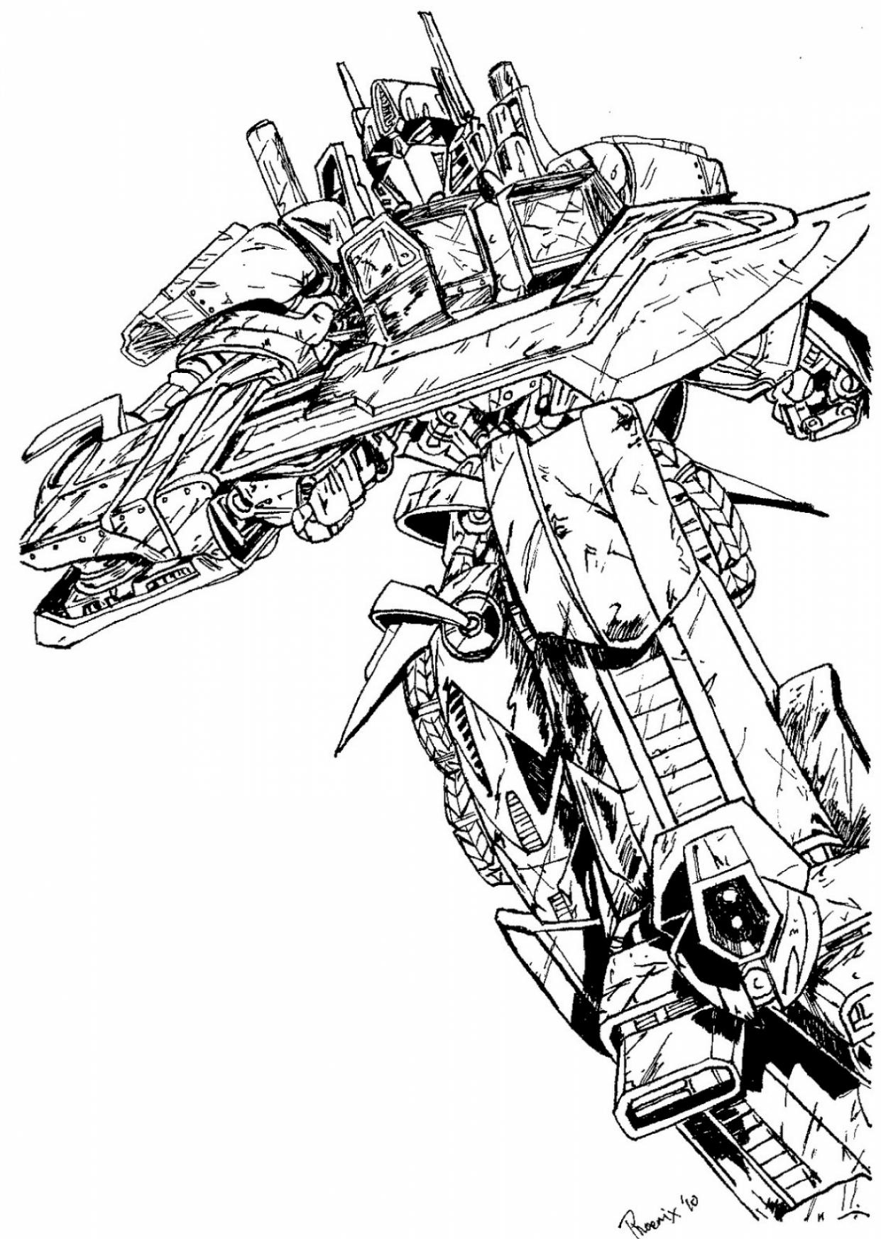 optimus prime coloring page