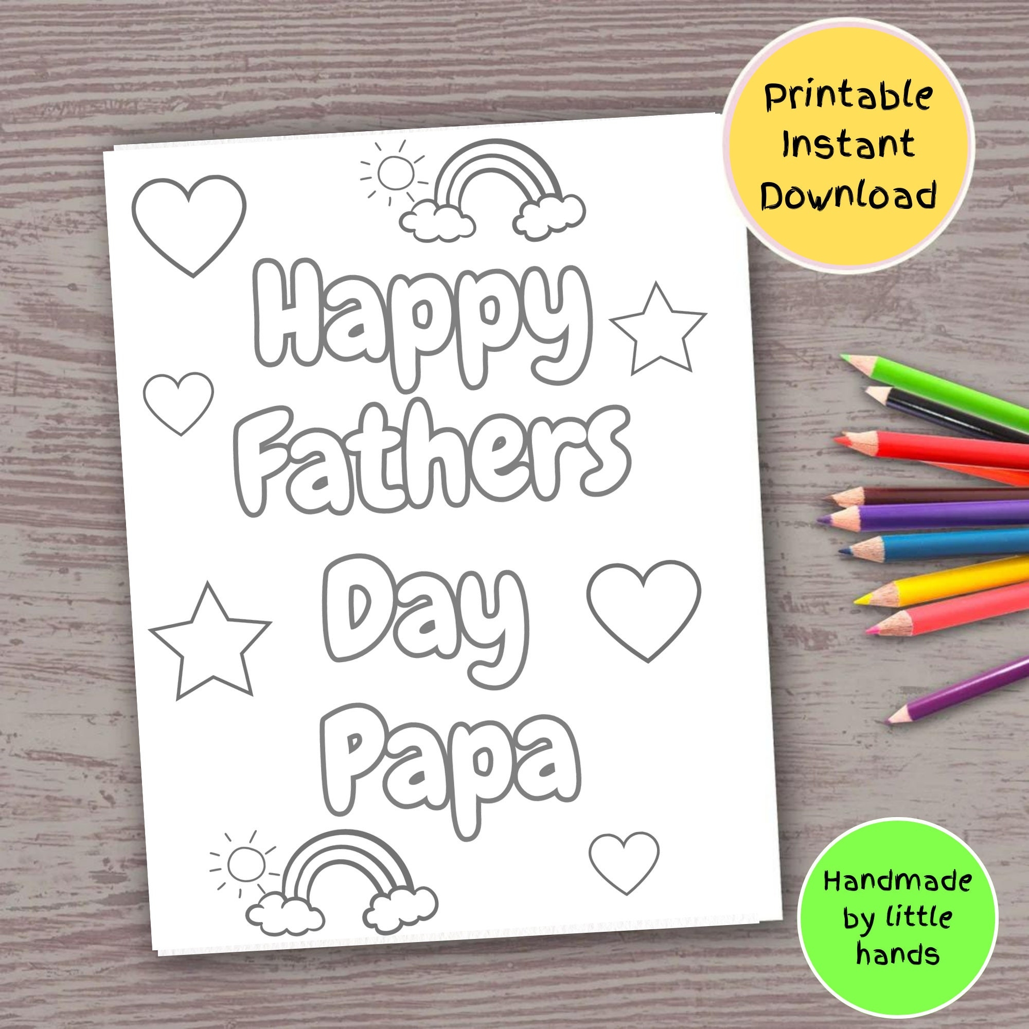 Papa Father s Day Coloring Page DIY Gift From Grandkids digital Download Etsy Papa Father s Day Coloring Page DIY Gift From Grandkids digital Download Etsy