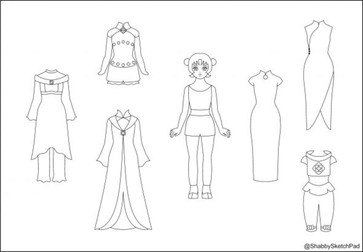 coloring pages of paper dolls