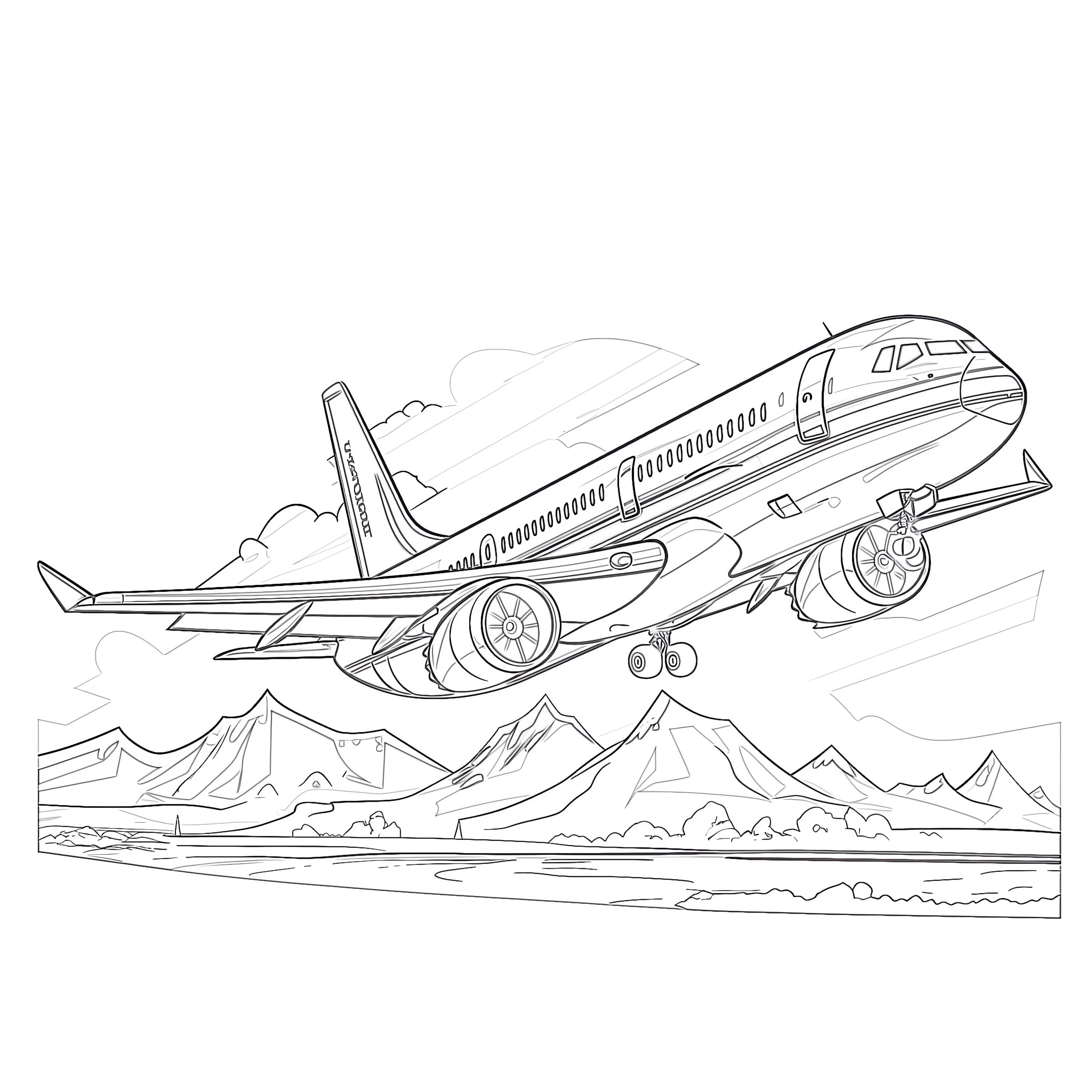 Passenger Airlines Coloring Page Coloring Pages Mimi Panda