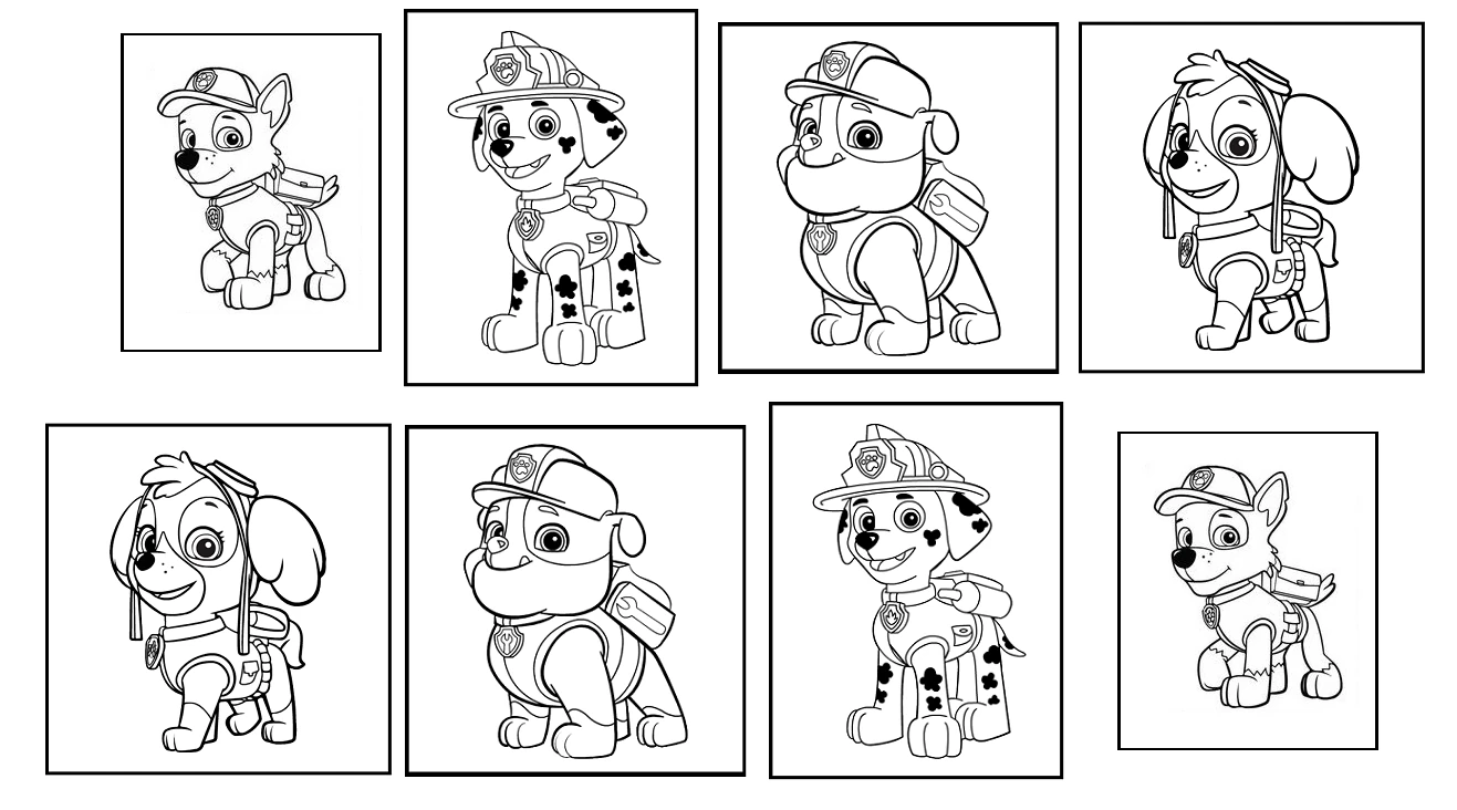 paw patrol coloring pages free