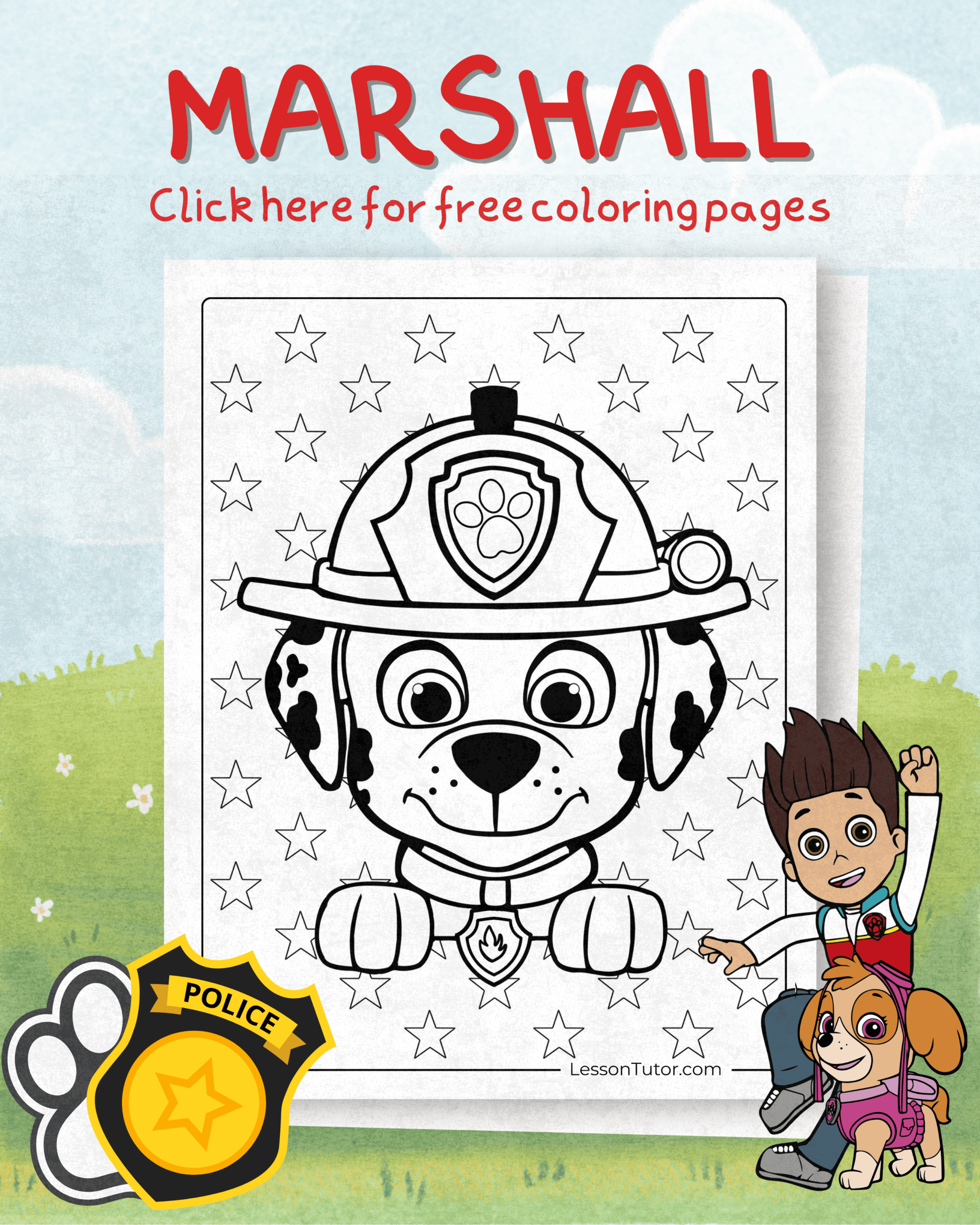 coloring pages paw patrol printable