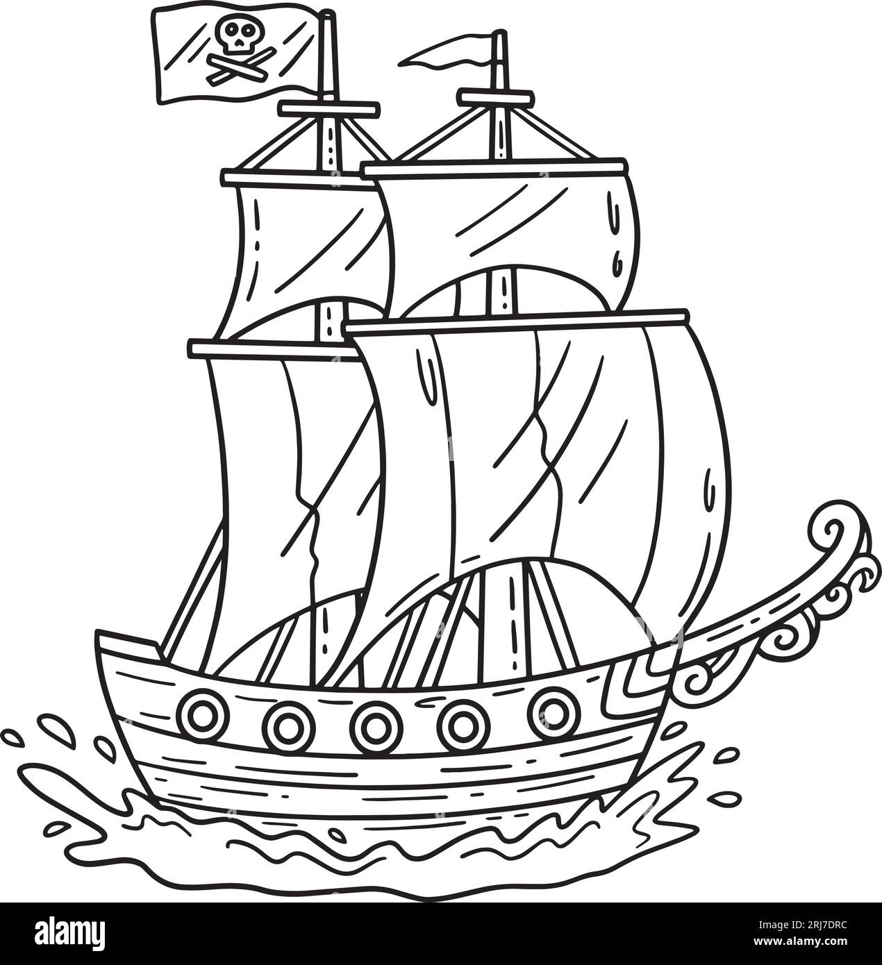 Pirate Ship Isolated Coloring Page For Kids Stock Vector Image Art Alamy Pirate Ship Isolated Coloring Page For Kids Stock Vector Image Art Alamy