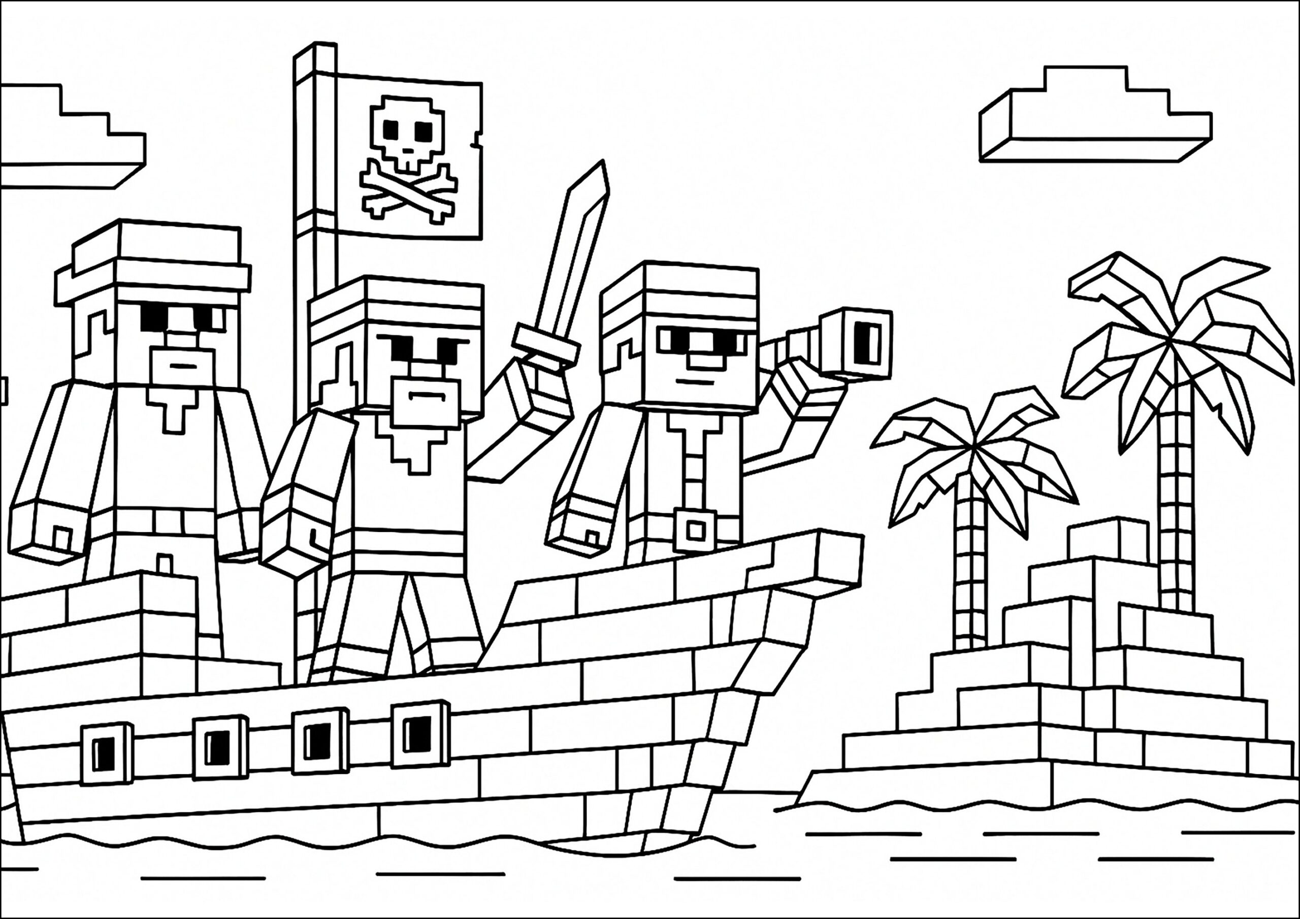 minecraft coloring sheets free