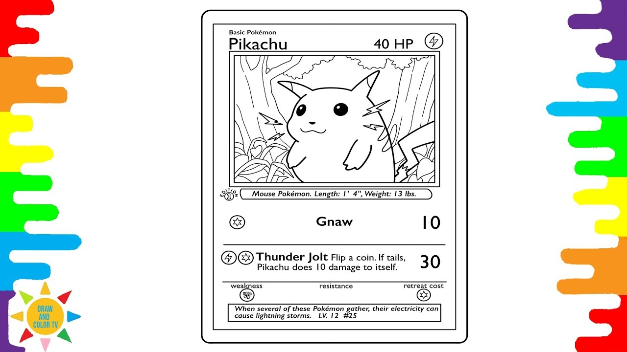 pokemon coloring pages cards