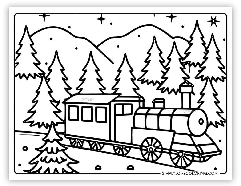 Polar Express Coloring Pages Free PDF Printables Simply Love Coloring