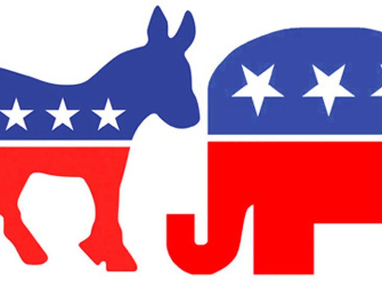 Political Animals Republican Elephants And Democratic Donkeys