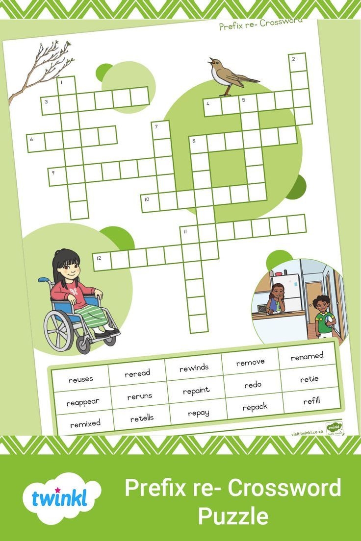 Prefix Re Crossword Puzzle