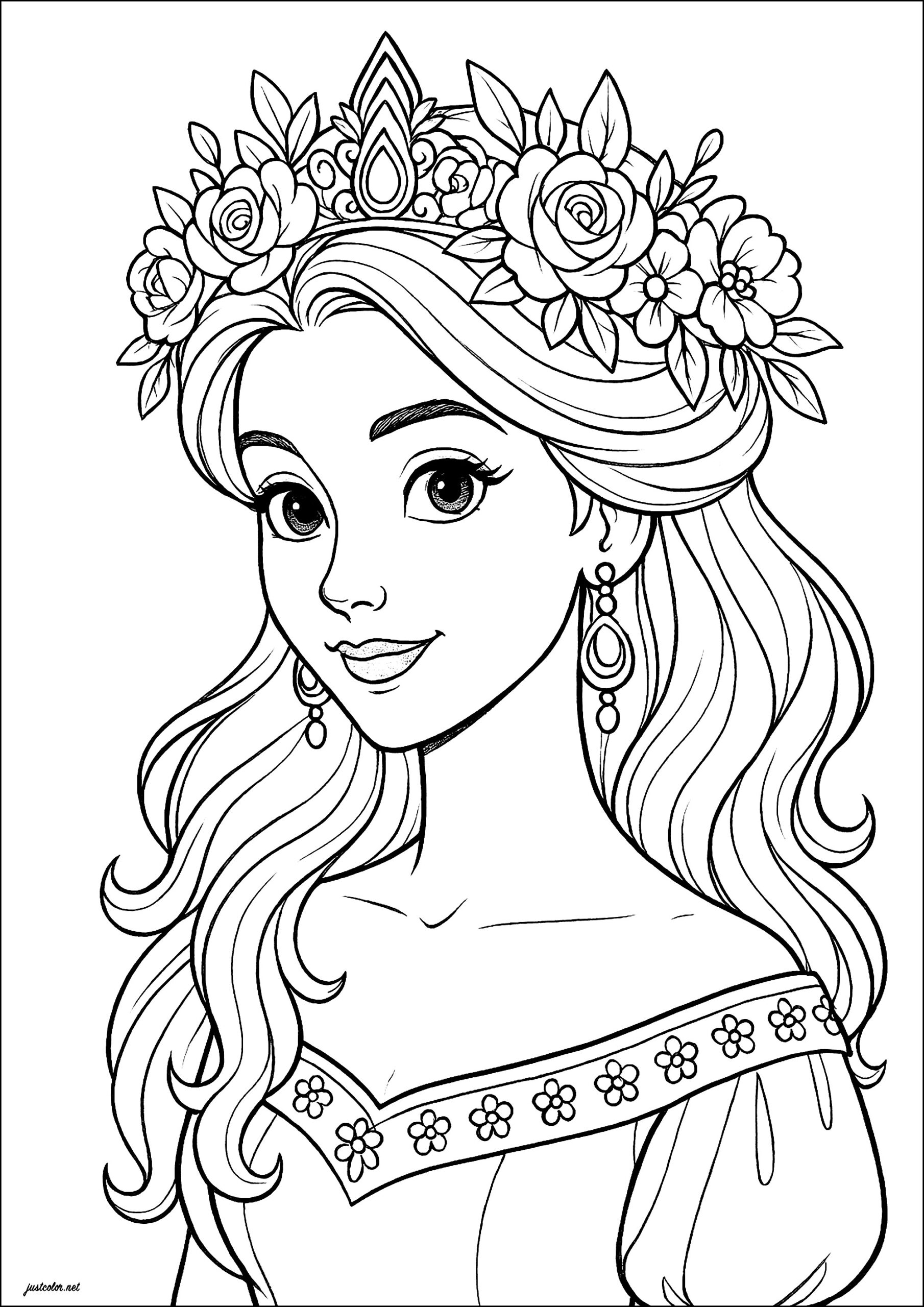 printable disney princess coloring pages