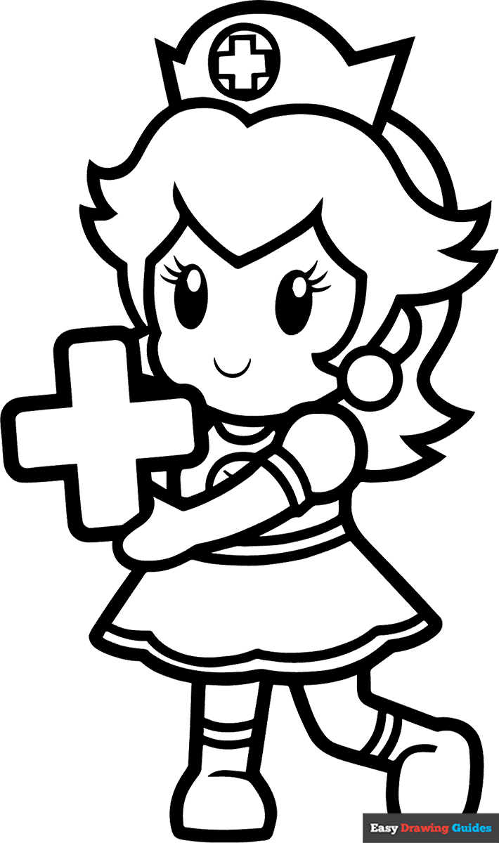 Princess Peach Coloring Pages For Kid 11 Printable Sheets