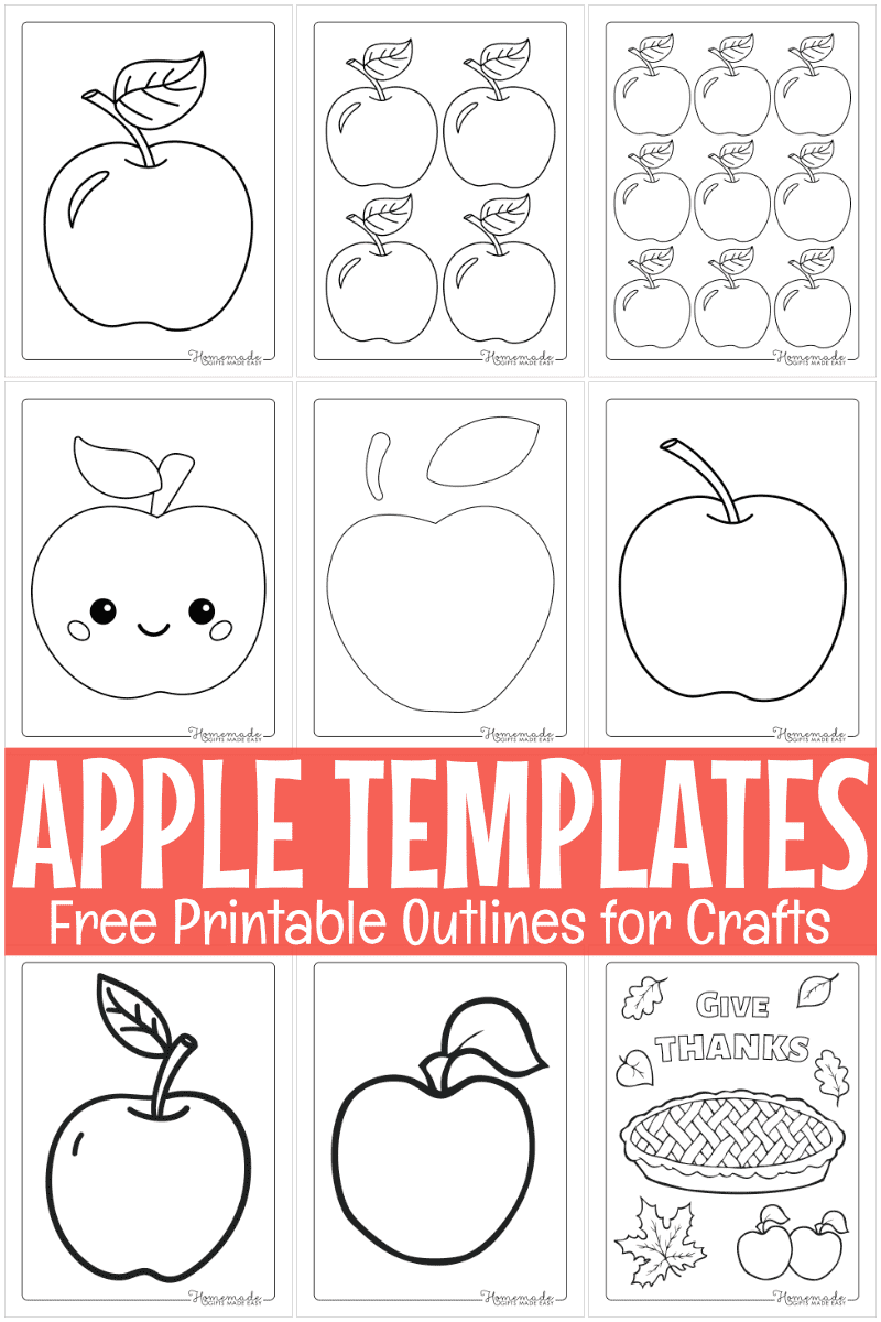 Printable Apple Coloring Pages Free PDFs 