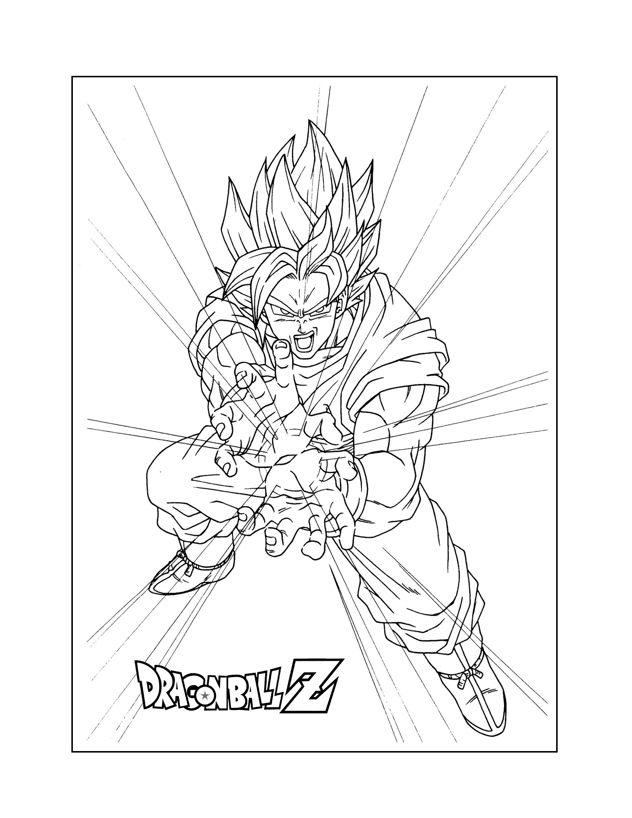 coloring sheets dragon ball z