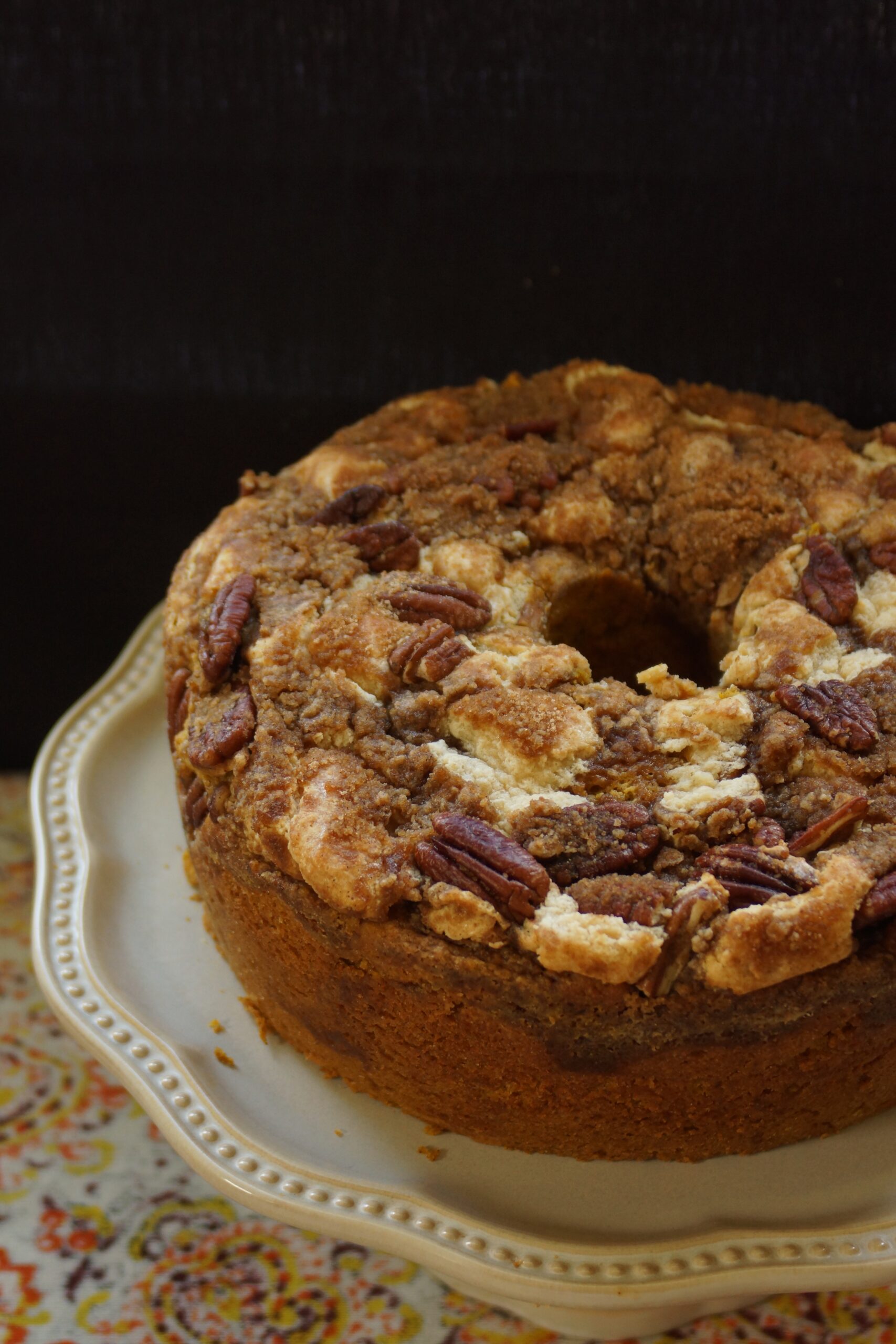 Pumpkin Cake With Pecan Cream Cheese Streusel Strawberryplum