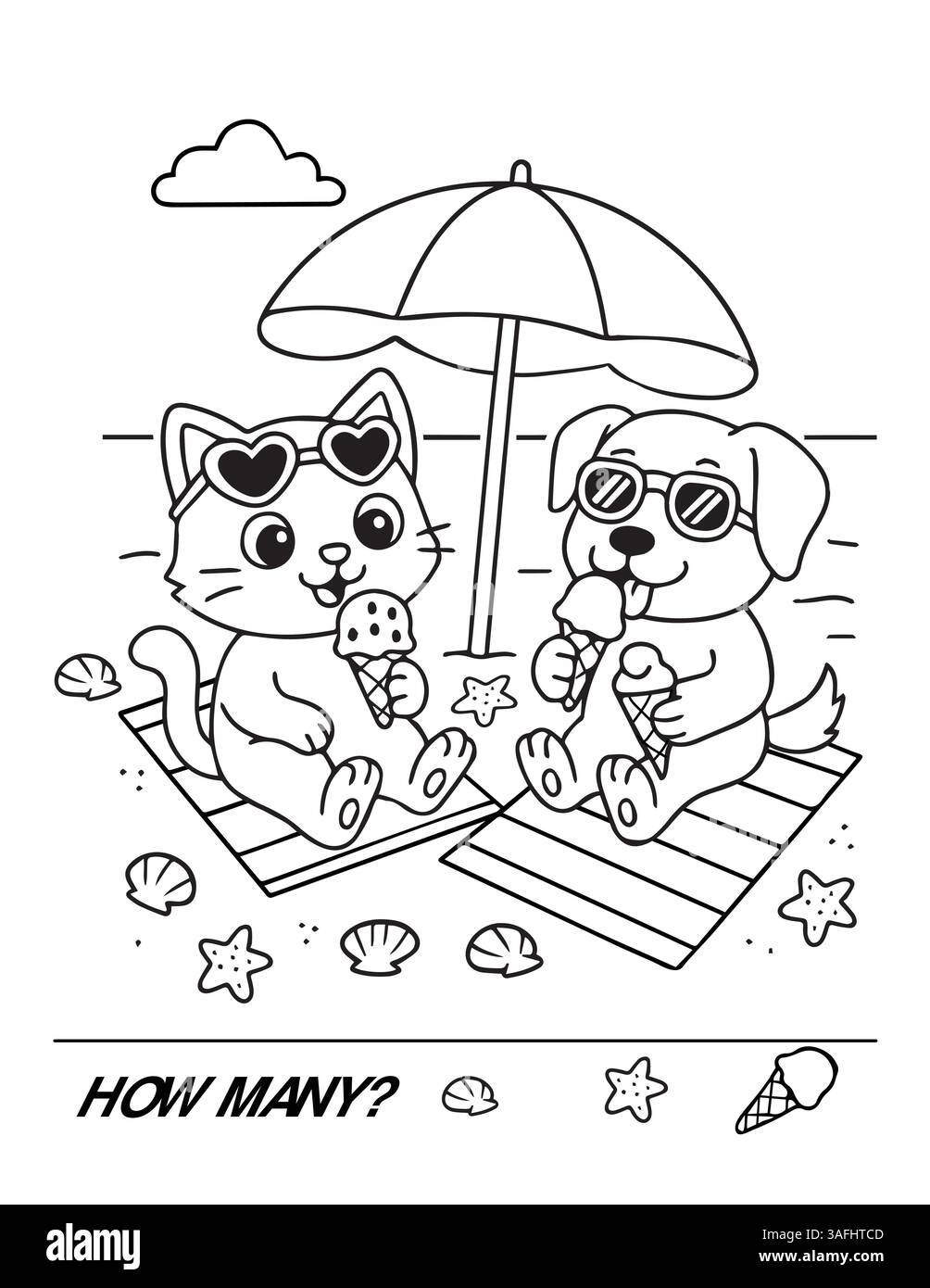 Puppy And Kitty Coloring Pages Hi res Stock Photography And Images Alamy
