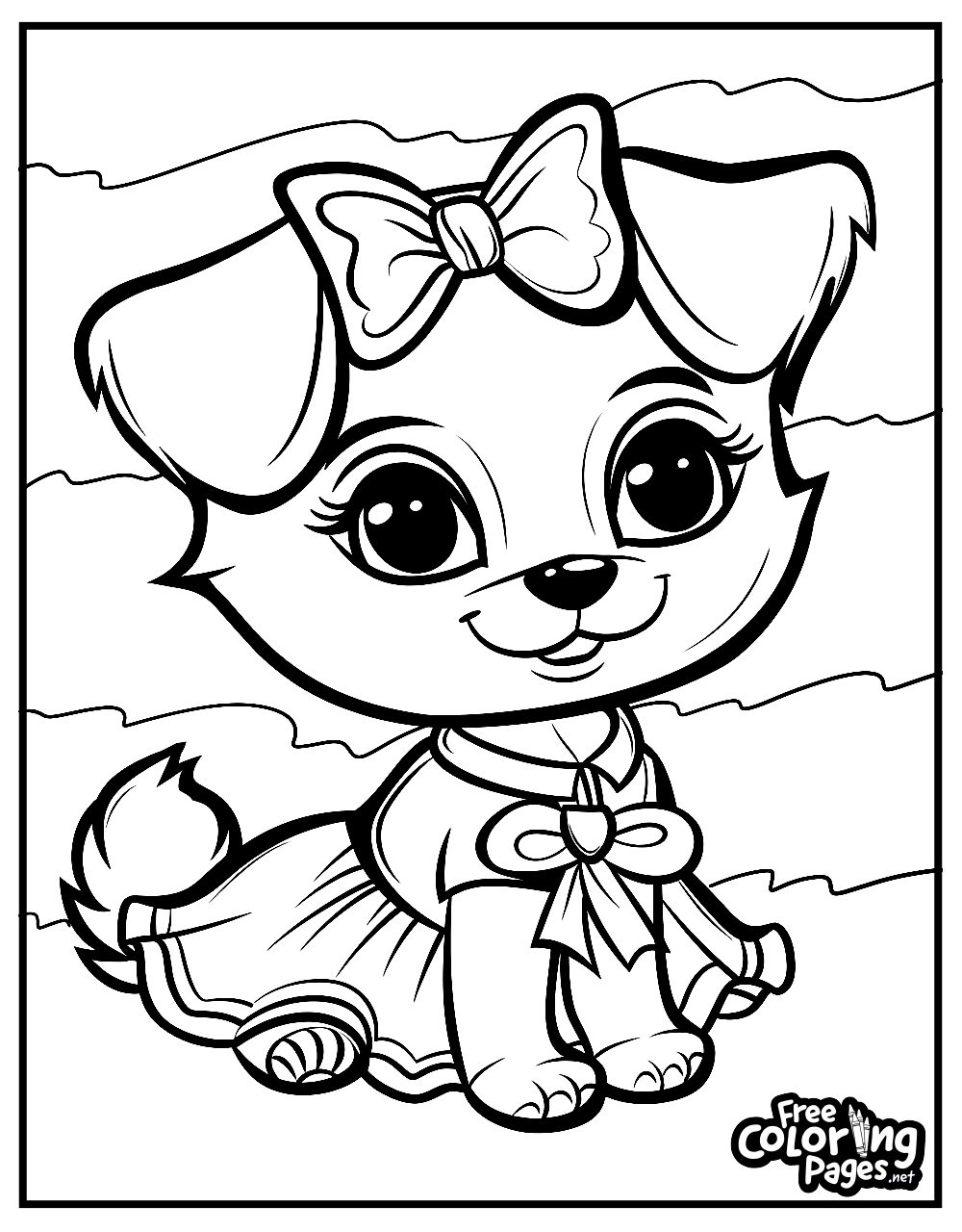 cute puppy coloring pages