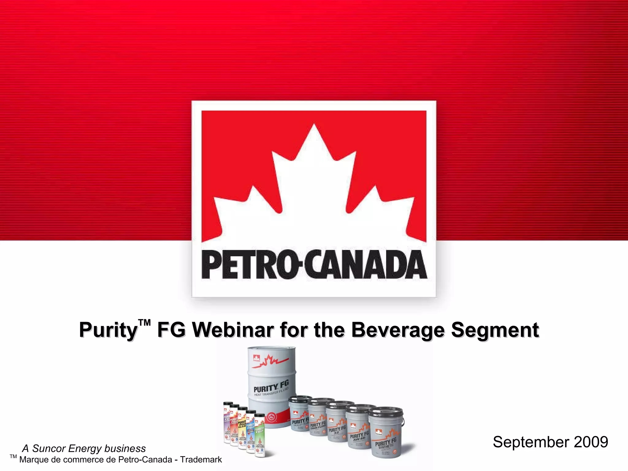 Purity Fg For The Food Industry PPT