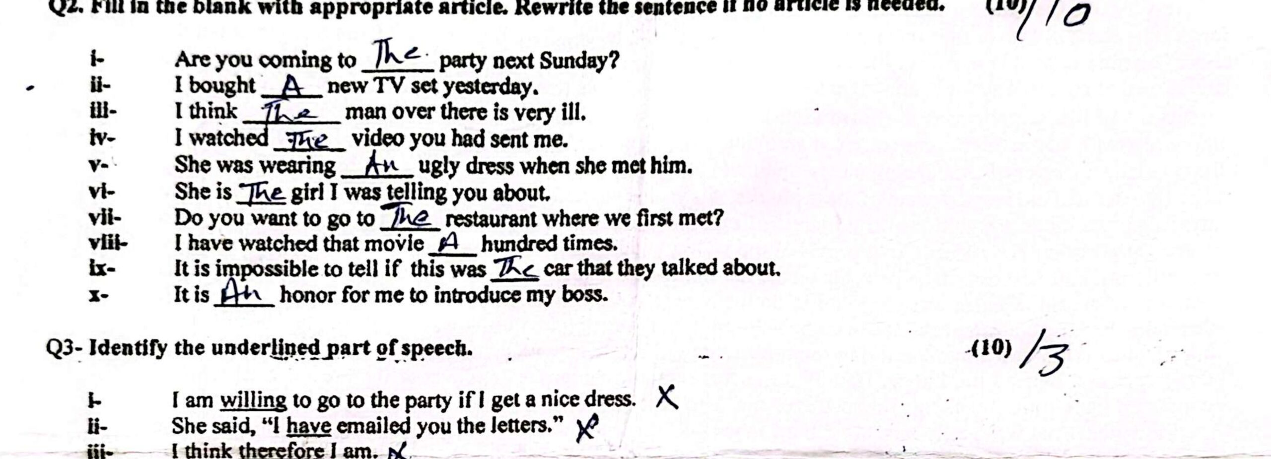 Q2 Fill In The Blank With Appropriate Article Rewrite The Sentence If N Q2 Fill In The Blank With Appropriate Article Rewrite The Sentence If N