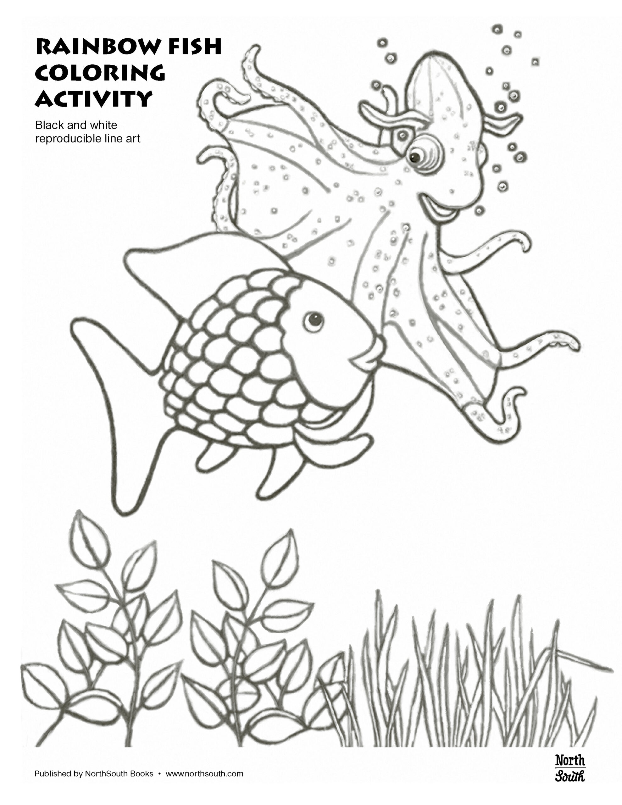rainbow fish coloring page rainbow fish coloring page