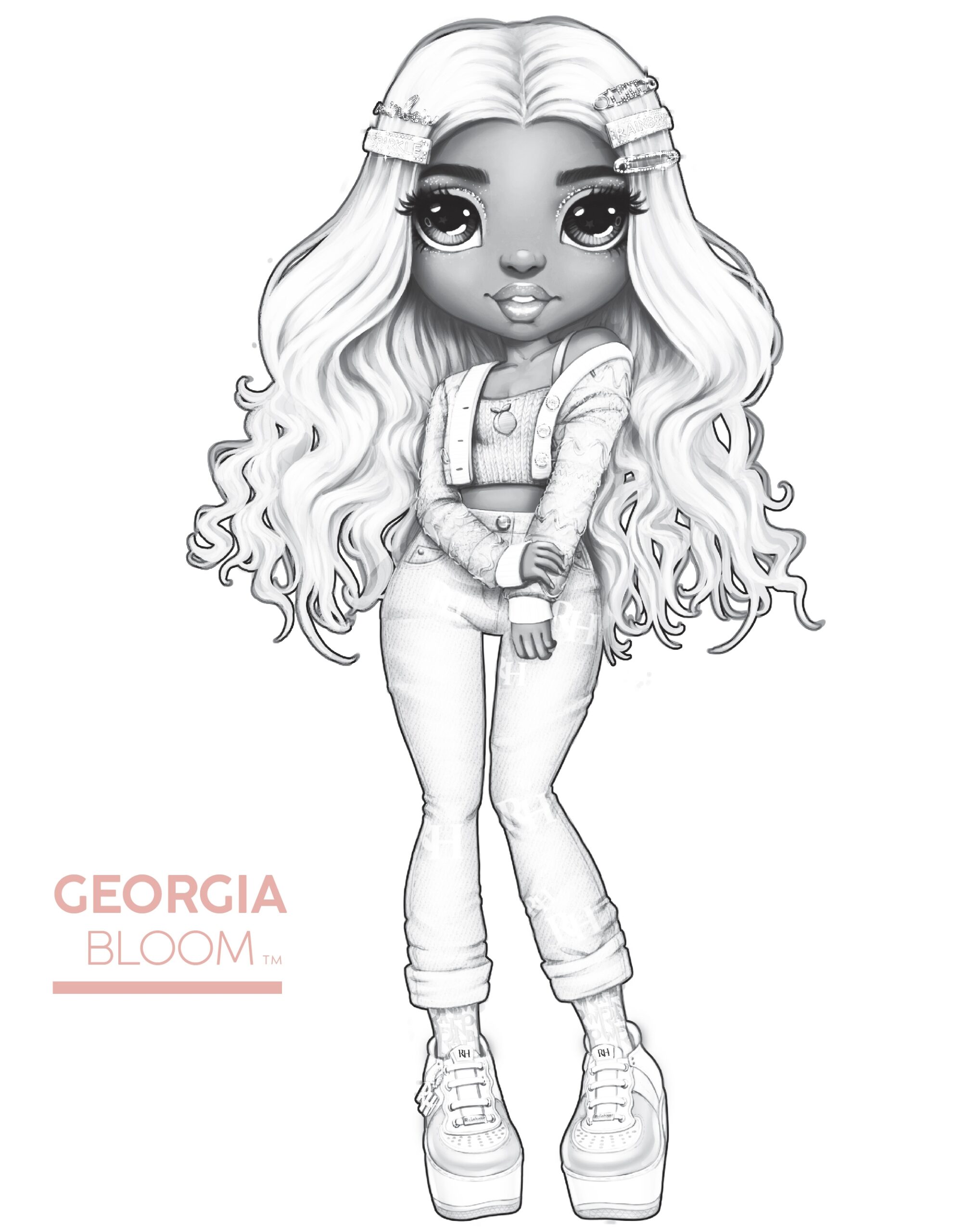 rainbow high coloring pages rainbow high coloring pages