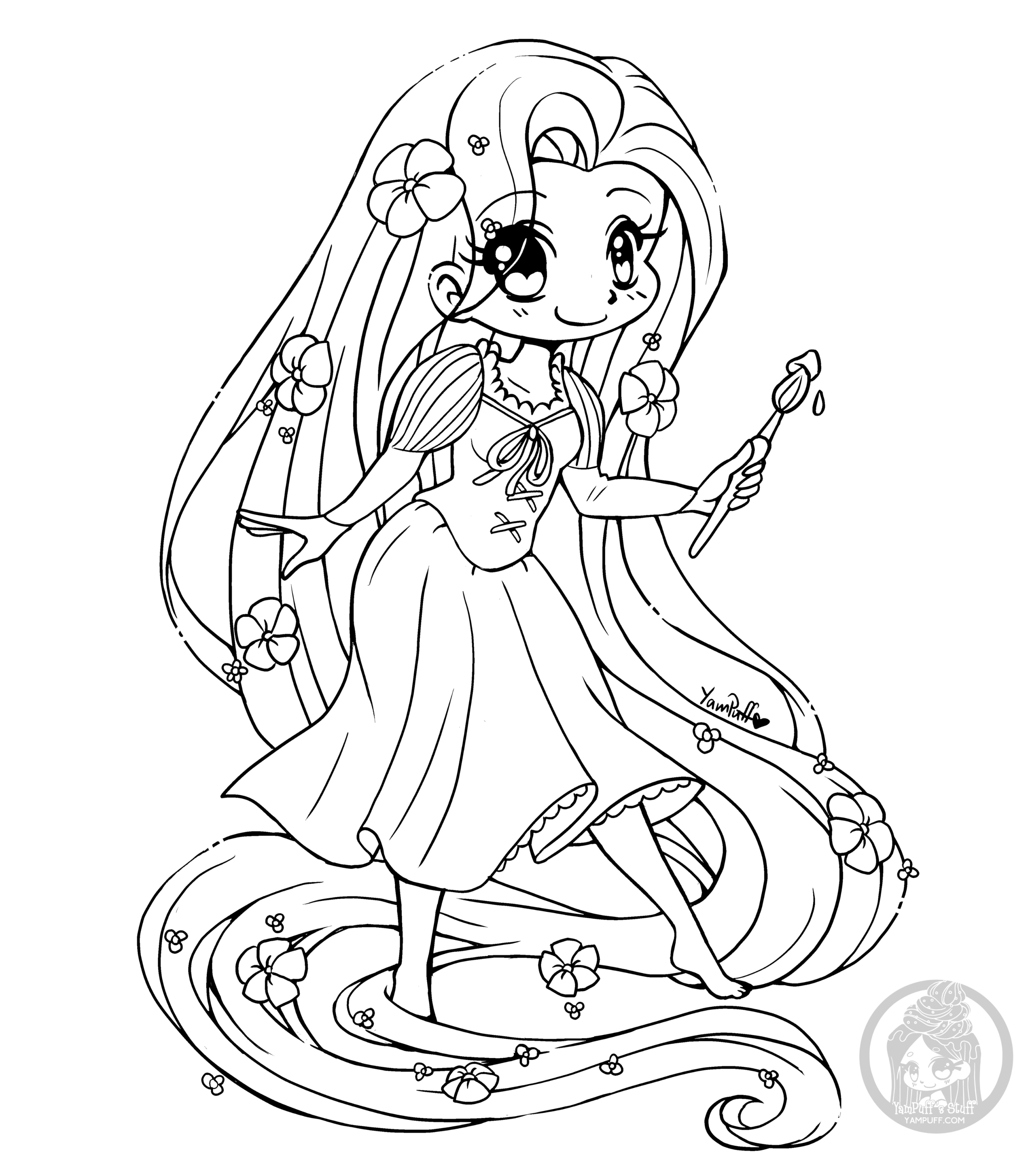coloring pages of rapunzel