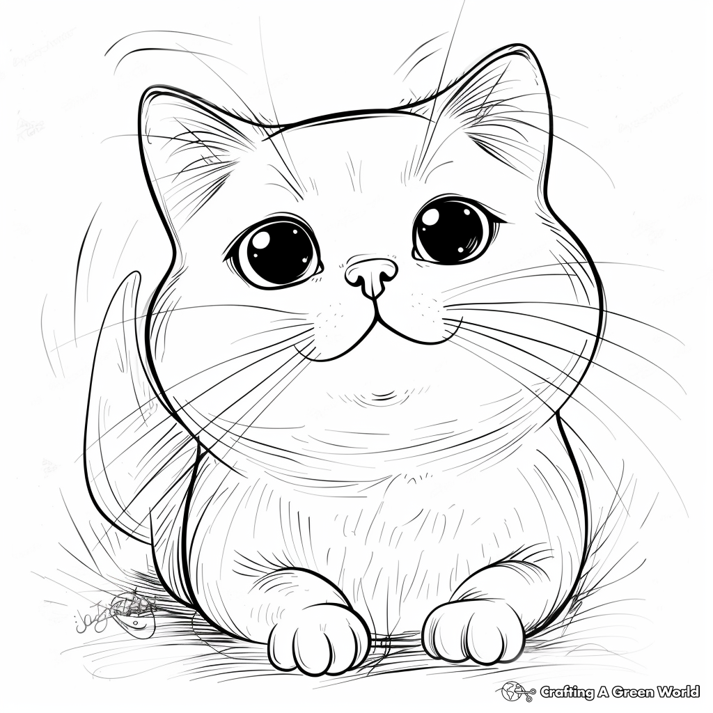 Realistic Cat Coloring Pages Free Printable 