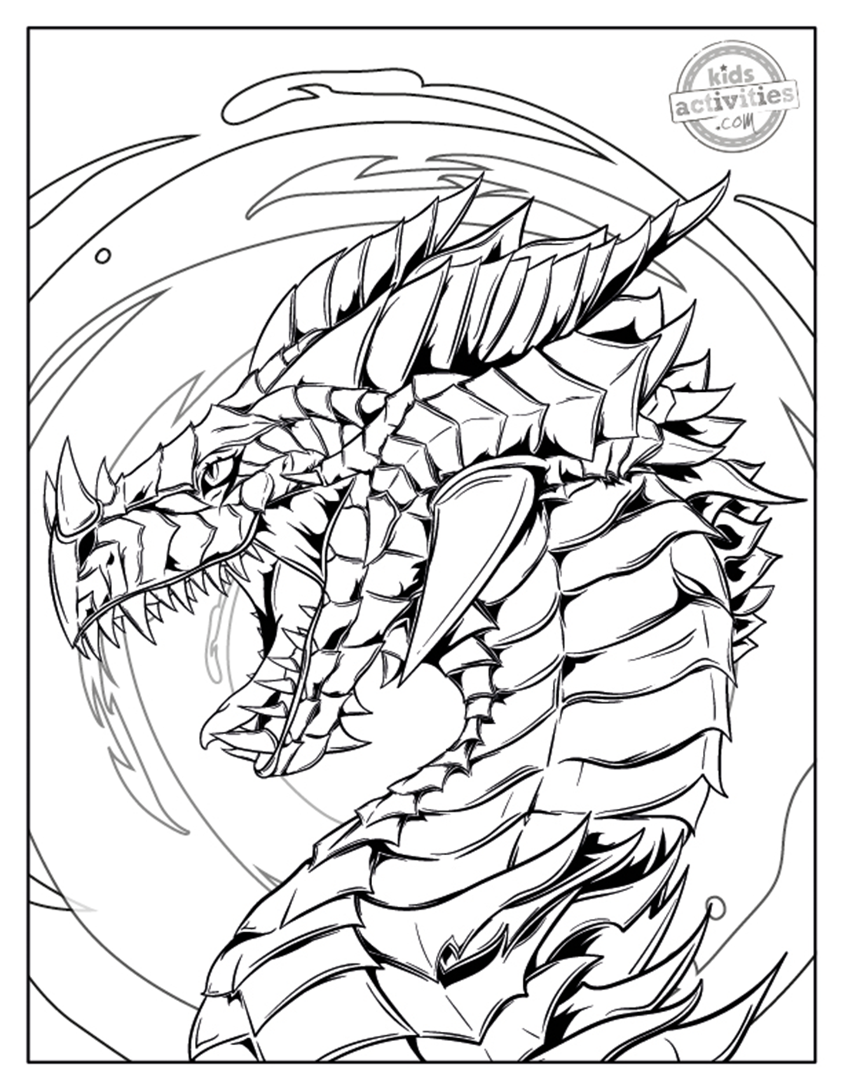 printable dragon coloring pages
