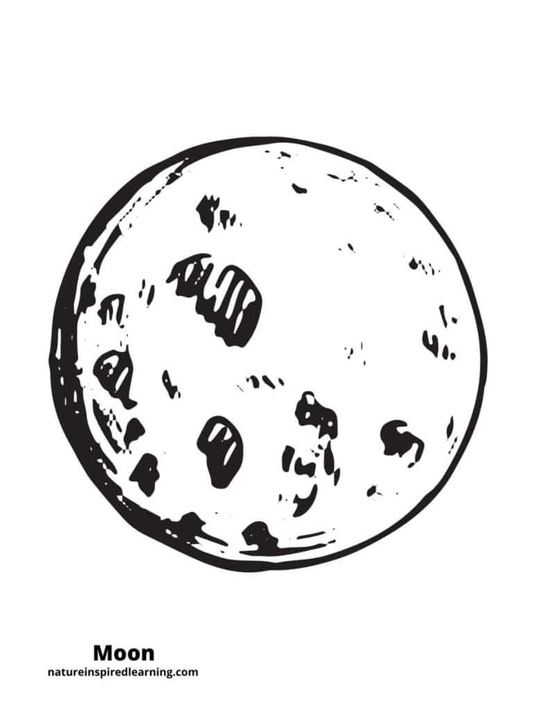 Realistic Moon Coloring Pages Nature Inspired Learning