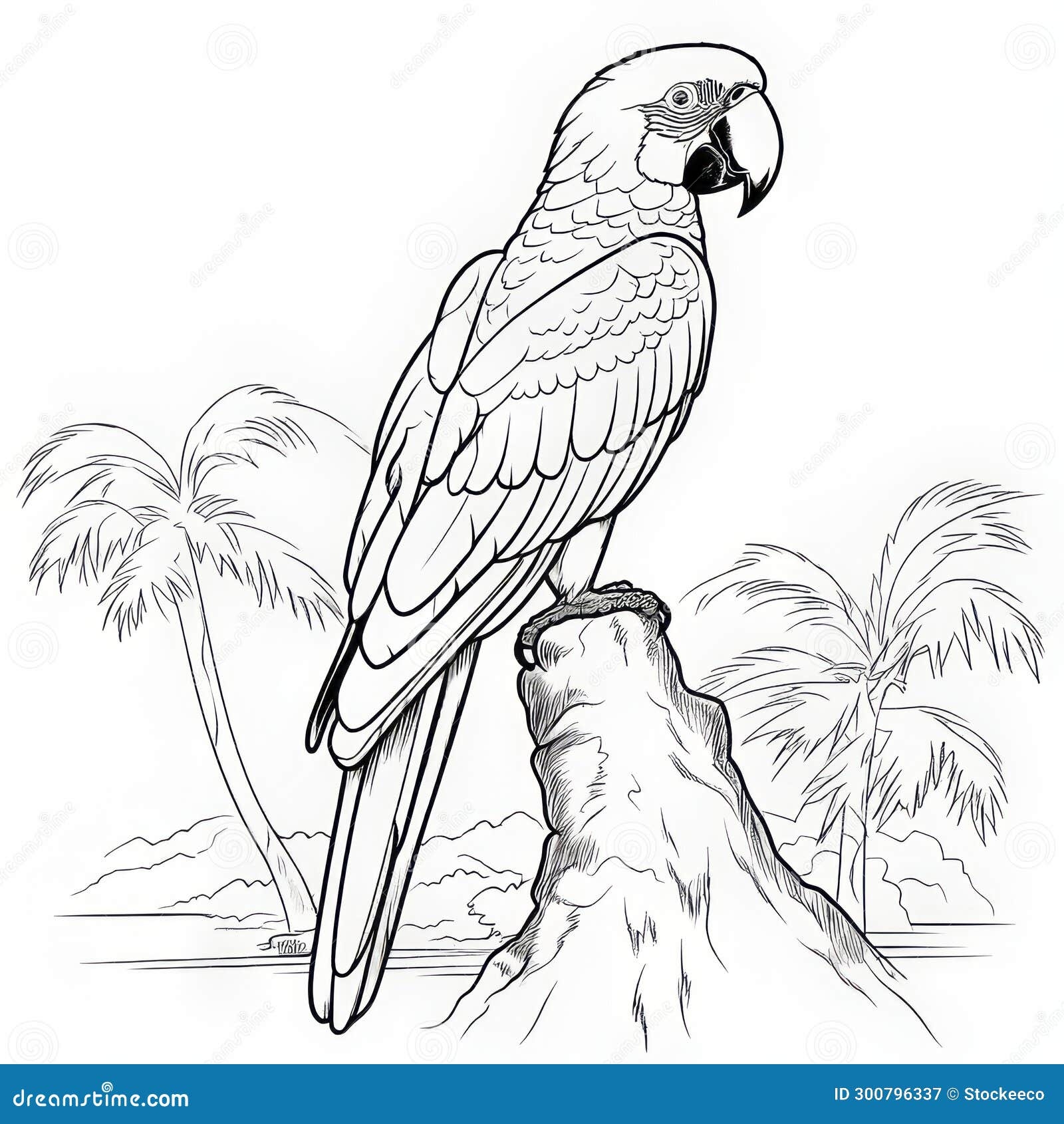 coloring pictures of parrots