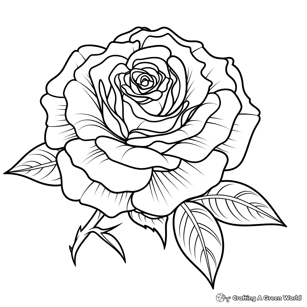 realistic flower coloring pages