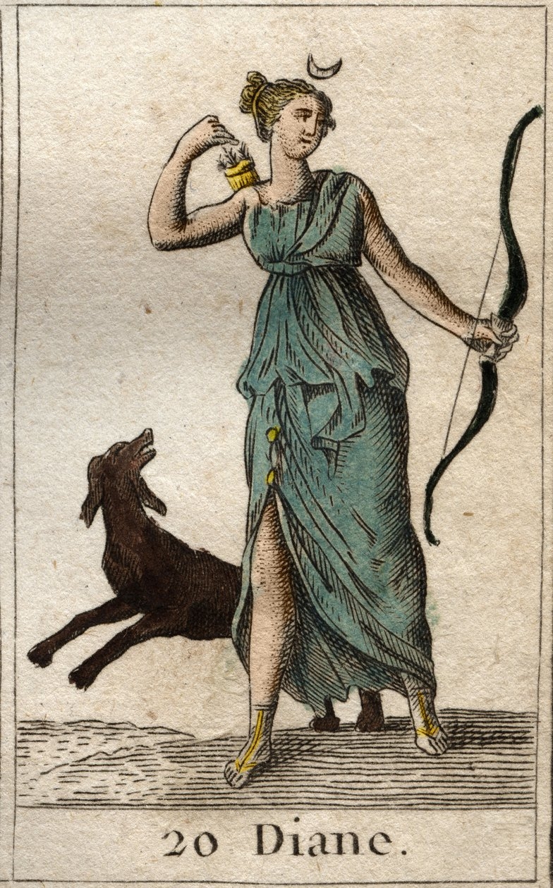 Representation Of Diana Goddess Of The Hunt She Holds A Bow And Arrows From Mythology Of Youth By Pierre Blanchard 1803