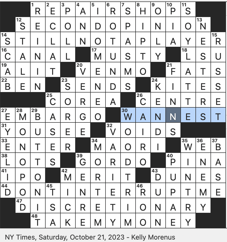 Rex Parker Does The NYT Crossword Puzzle 1781 Mozart Opera Seria SAT 10 21 23 1998 Rap Hit By Big Pun feat Joe Cocktail Fruta Astronaut Cooper Informally Magazine
