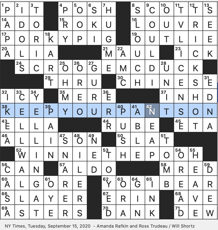 water nymph crossword clue