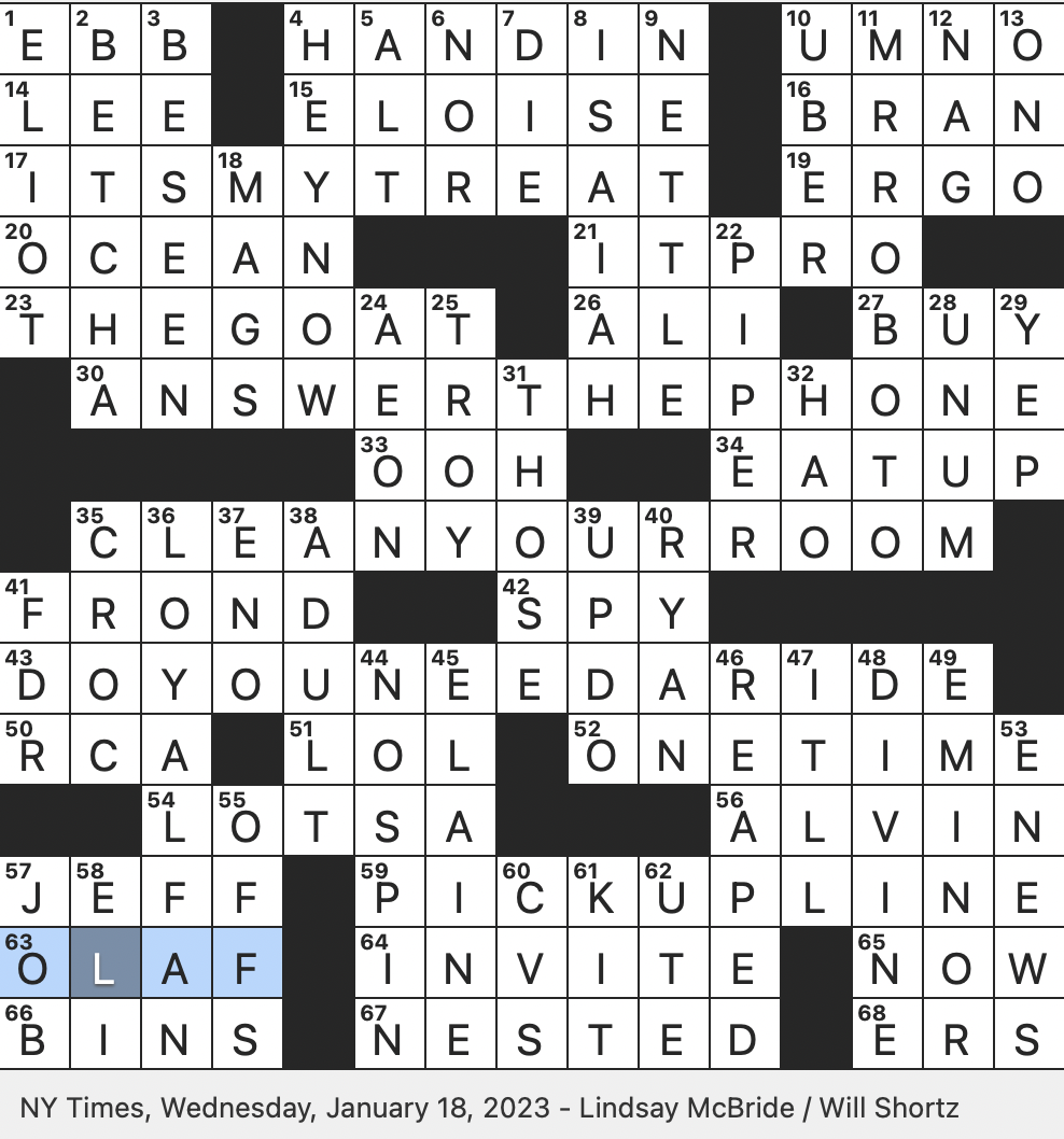 musical finale nyt crossword