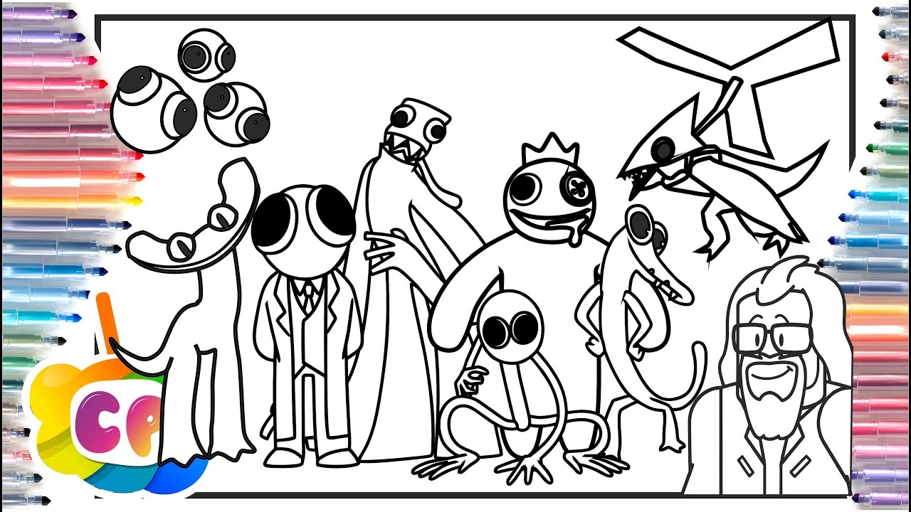 rainbow friends coloring page