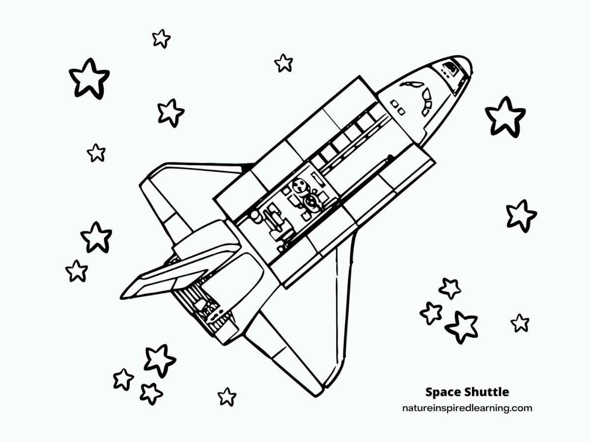 Rocket Ship Coloring Pages Nature Inspired Learning