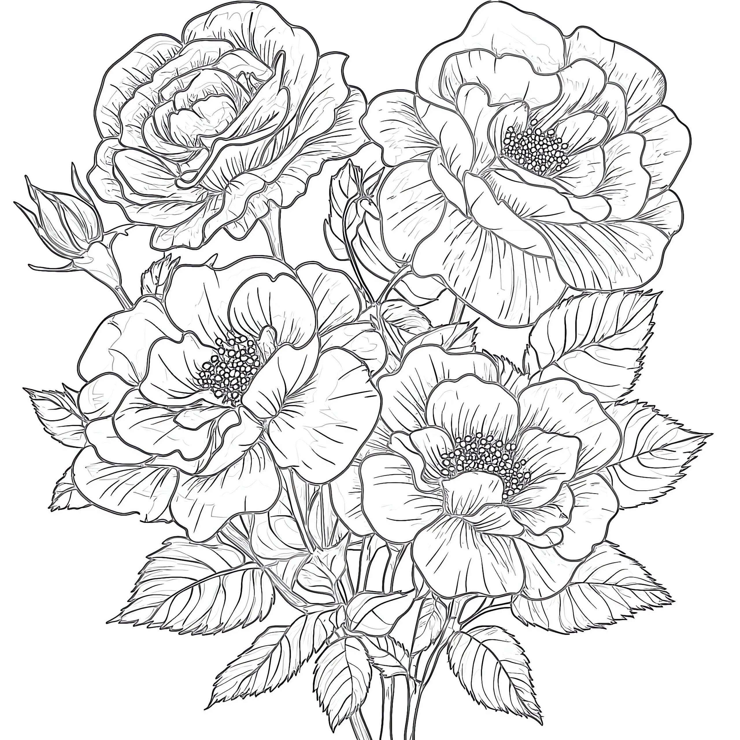 printable flower coloring sheets
