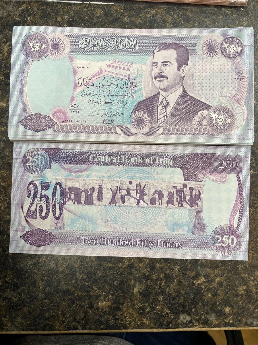 SADDAM HUSSEIN IRAQ IRAQI CURRENCY 250 DINARS MONEY NOTE UNC BANKNOTE BILL EBay SADDAM HUSSEIN IRAQ IRAQI CURRENCY 250 DINARS MONEY NOTE UNC BANKNOTE BILL EBay