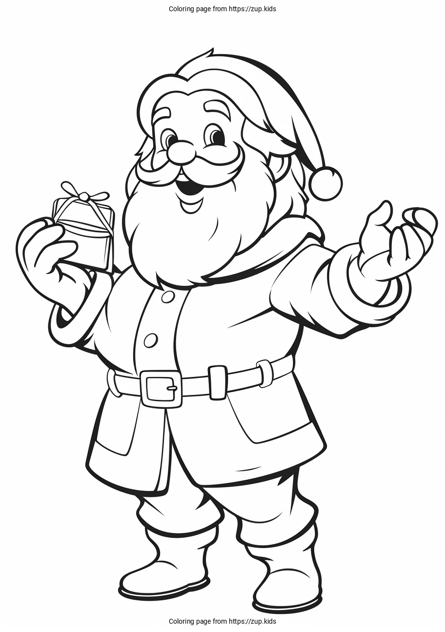 santa claus coloring page