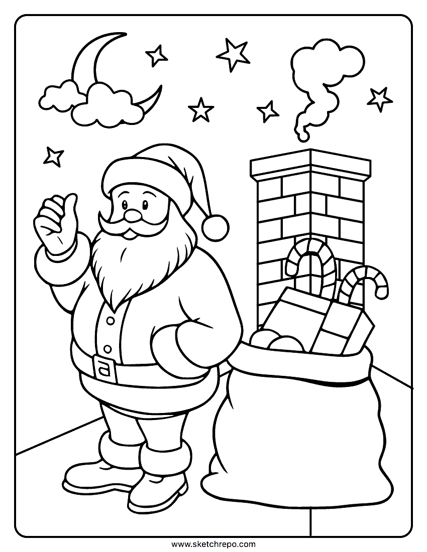 santa claus coloring pages