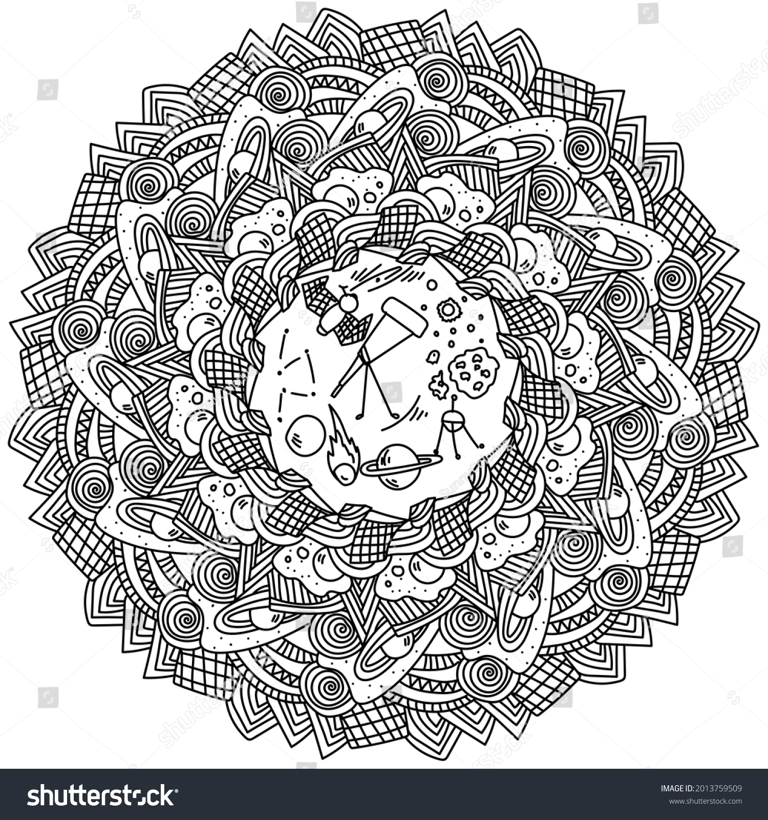 mandala coloring pages science