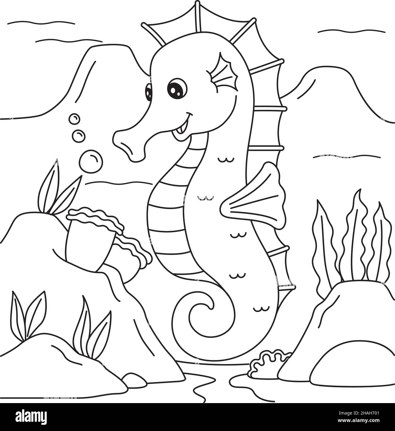 coloring pages of seahorses
