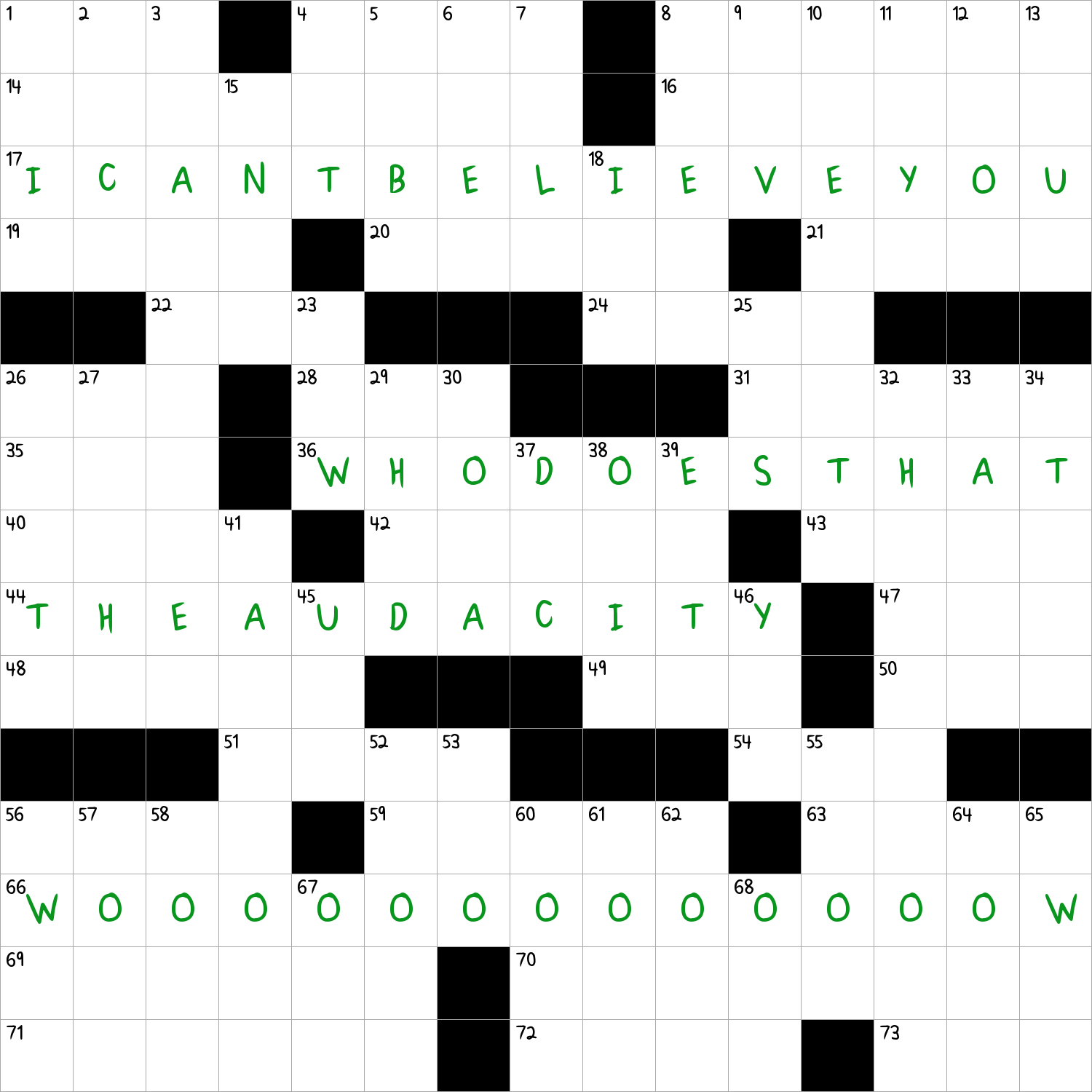 Seriously NYT Crossword Clue February 18 2025