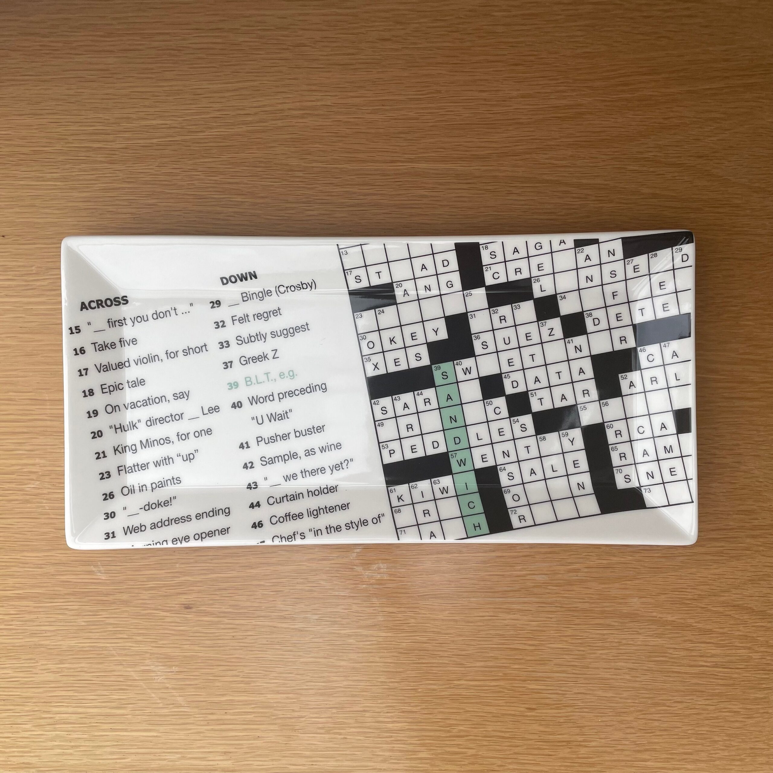 Serving Dish Fishes Eddy New York Times Crossword Porcelain Etsy