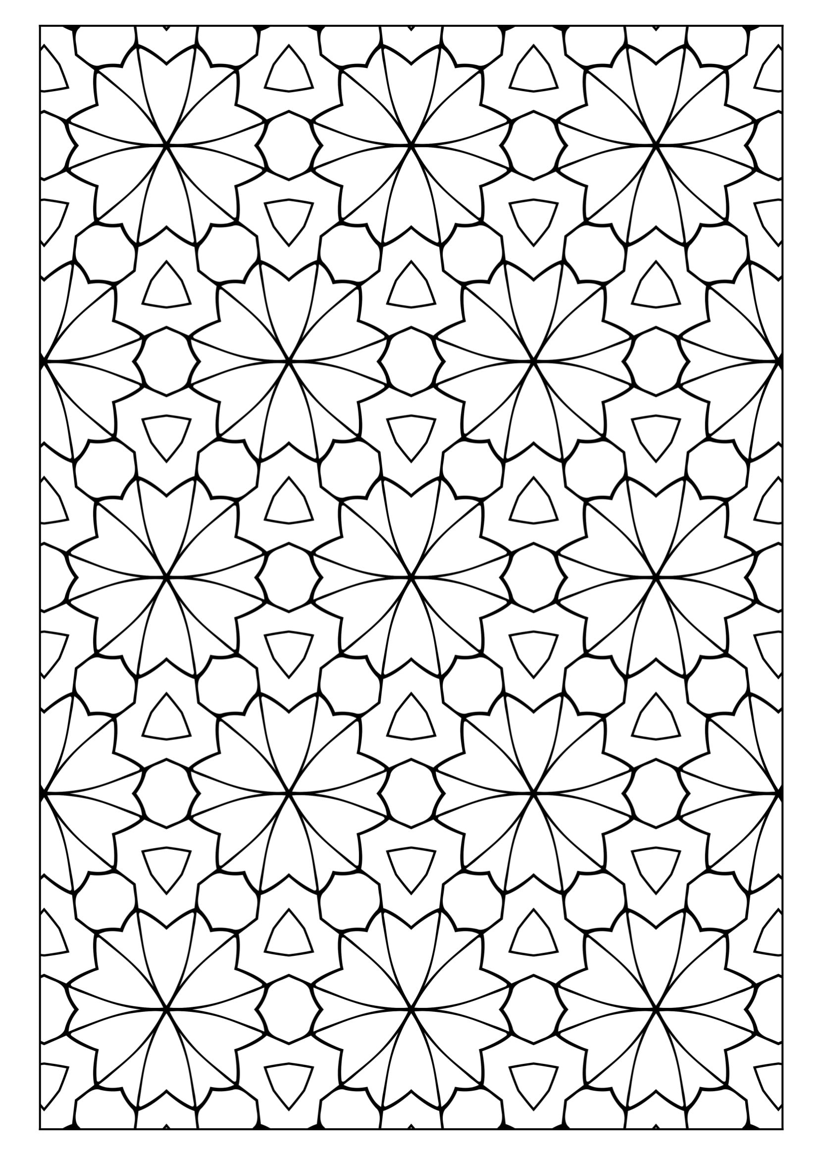 Set Of 34 Printable Coloring Pages With Geometric Designs Kids And Adults Coloring Pages Patterns Relaxing Activity Stress Relief Vol 12 Etsy