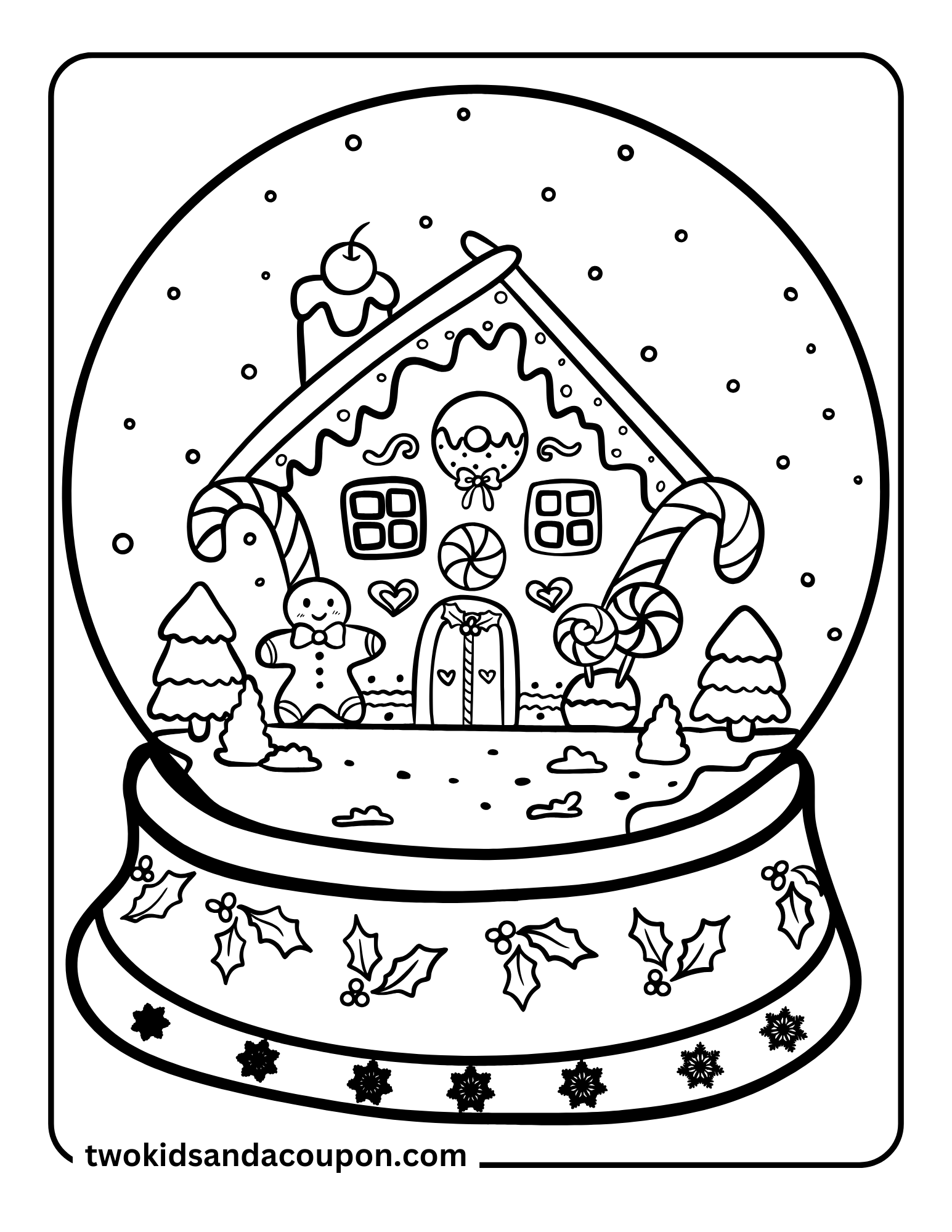Shake Things Up With Snow Globe Coloring Pages