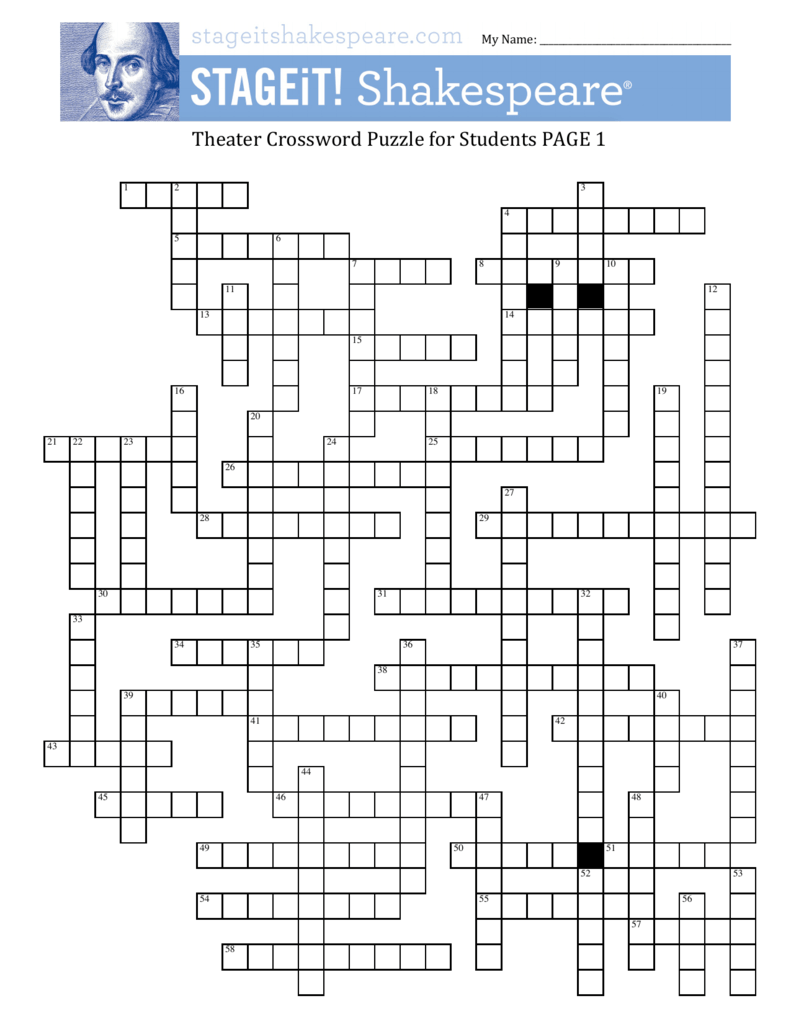 theater section crossword clue